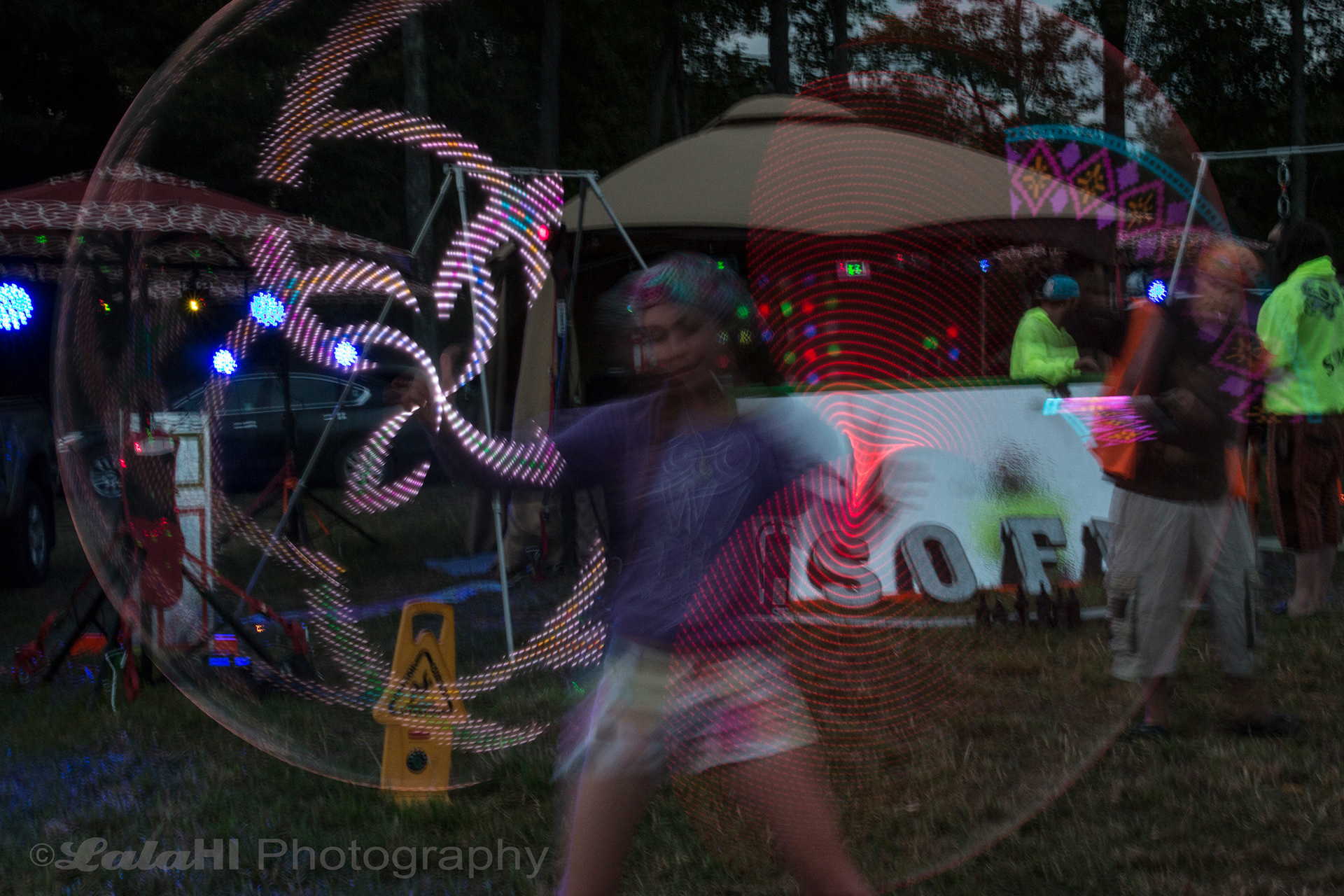 Spun Out Fire Productions at a music festival in Liberty, PA.
