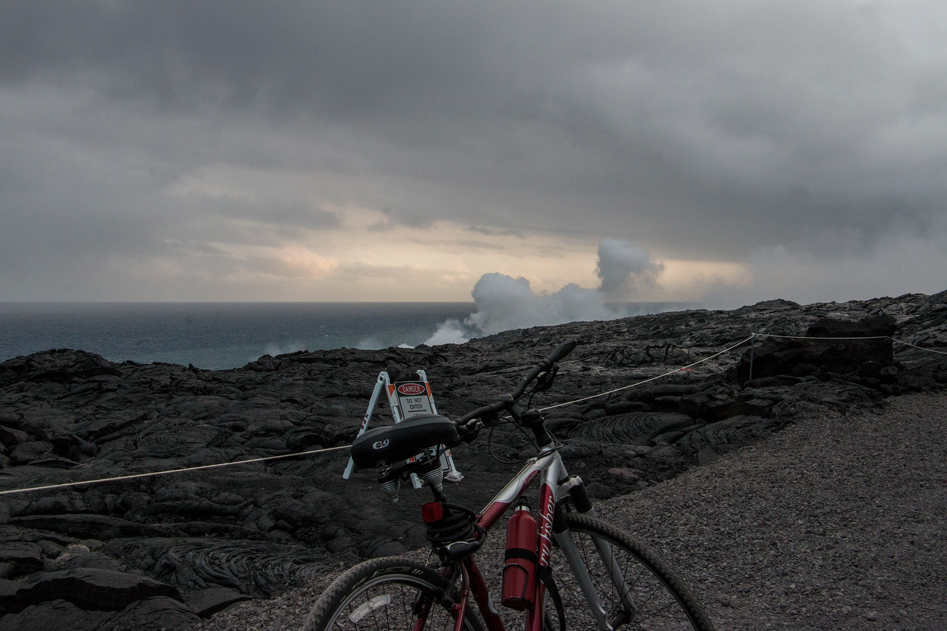 My bike ride to 61g lava flow, Kalapana HI.