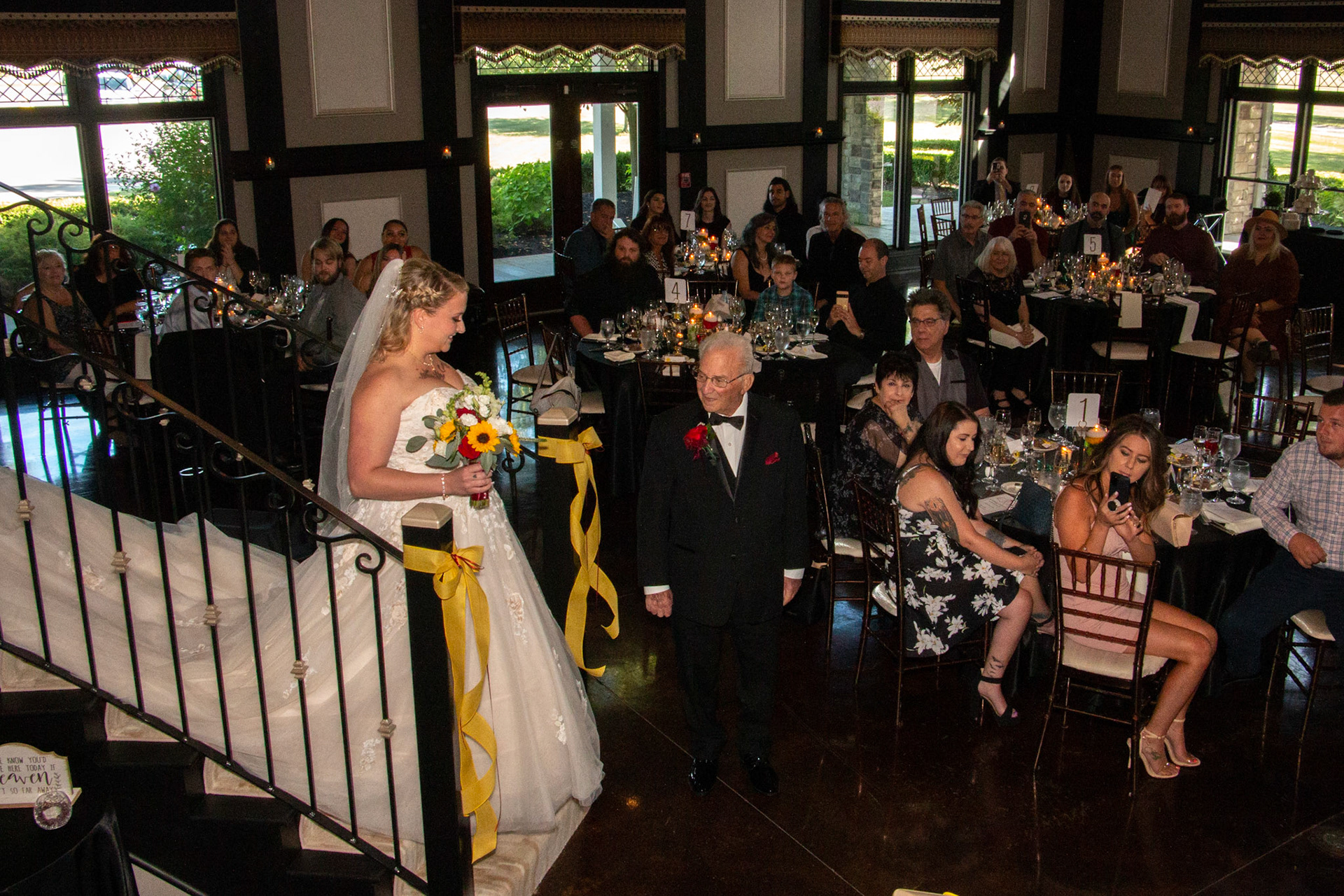 Wedding at Avanti Mansion, Hamburg, NY, bride and father..