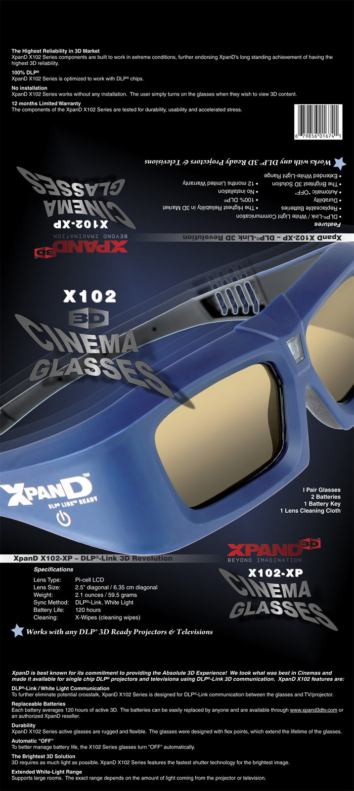 Store packaging for 3D glasses