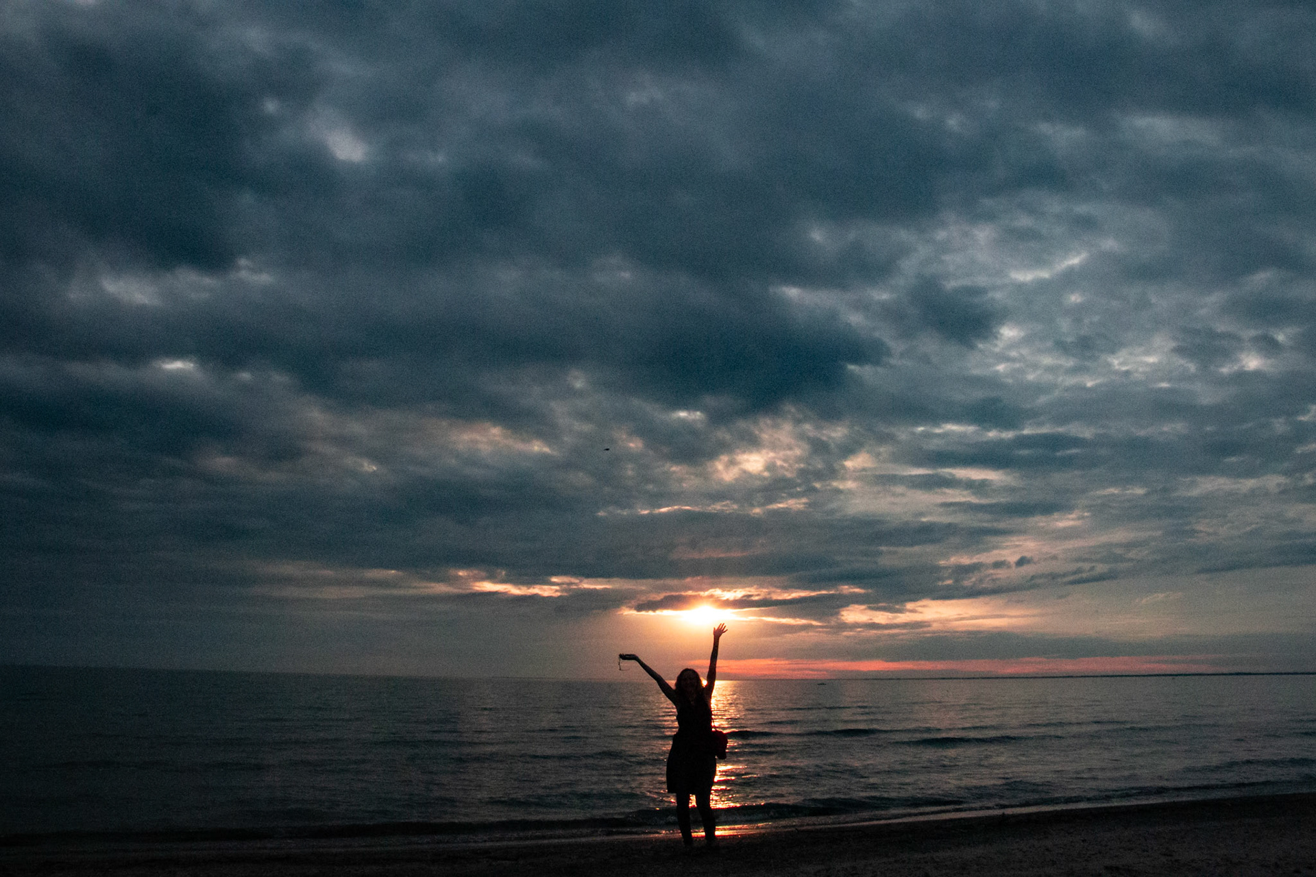 Moody sunset at Woodlawn Beach, Hamburg NY.