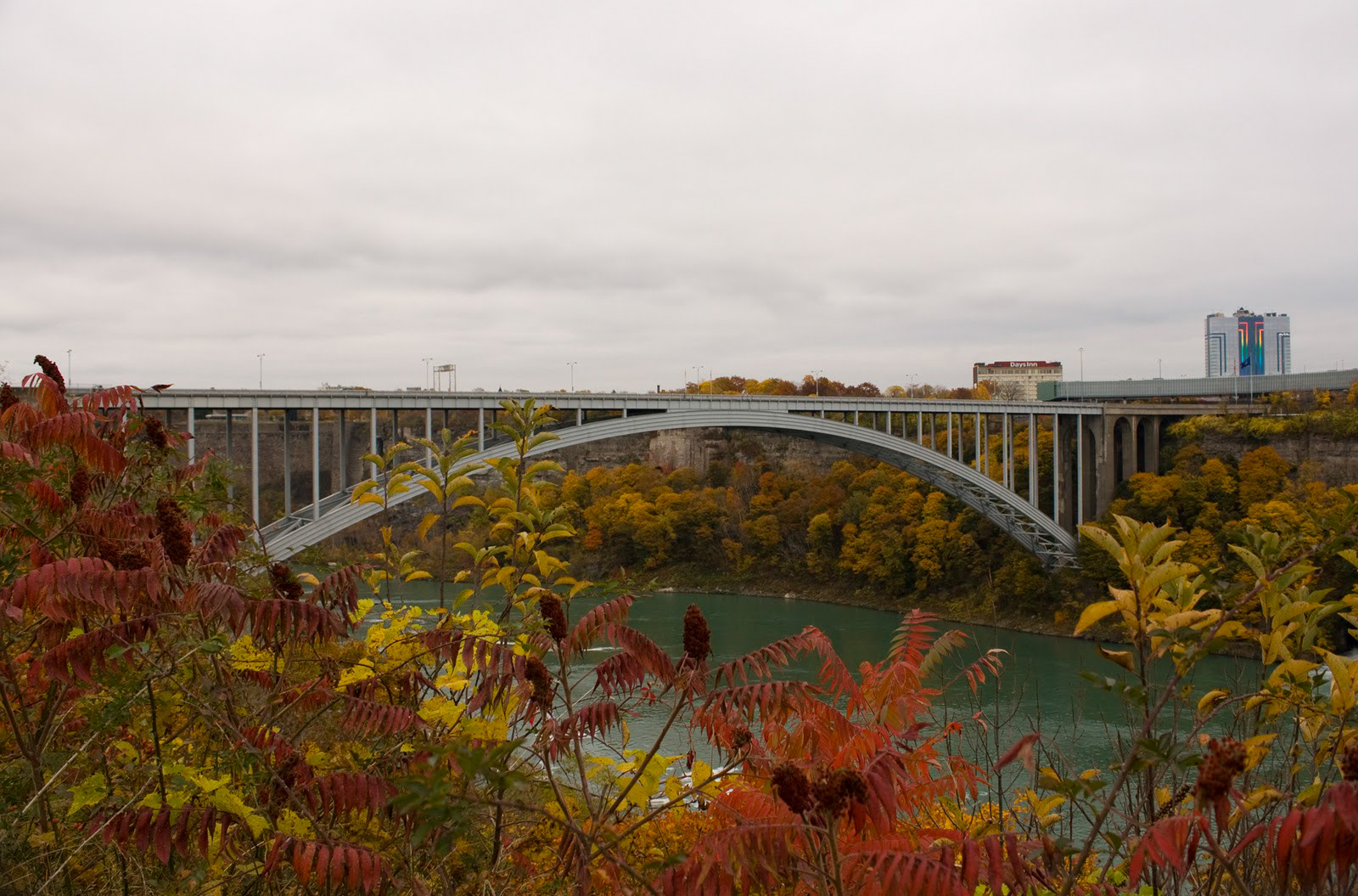 Bride in Autumn, Niagara Fall NY.