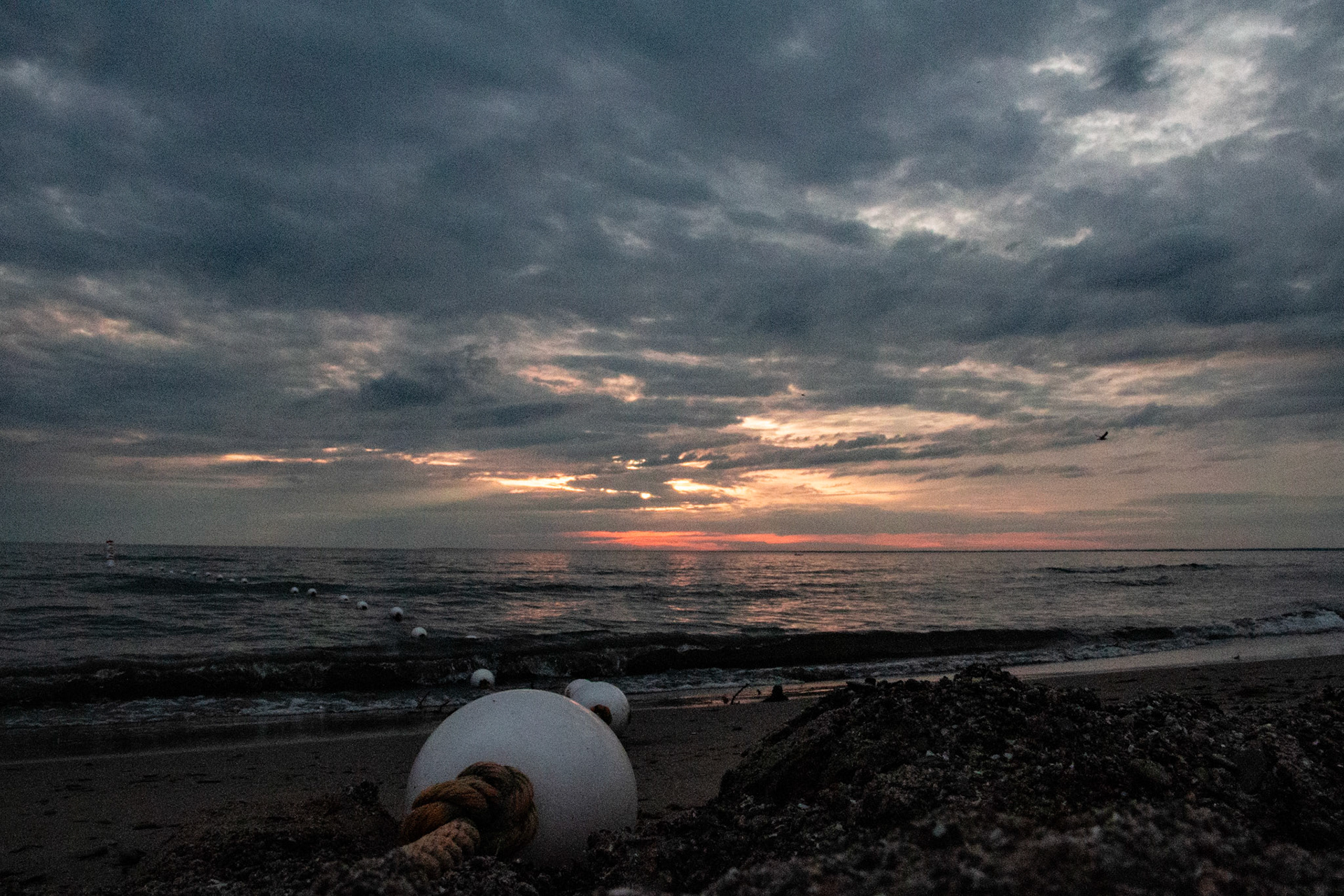 Moody sunset at Woodlawn Beach, Hamburg NY.