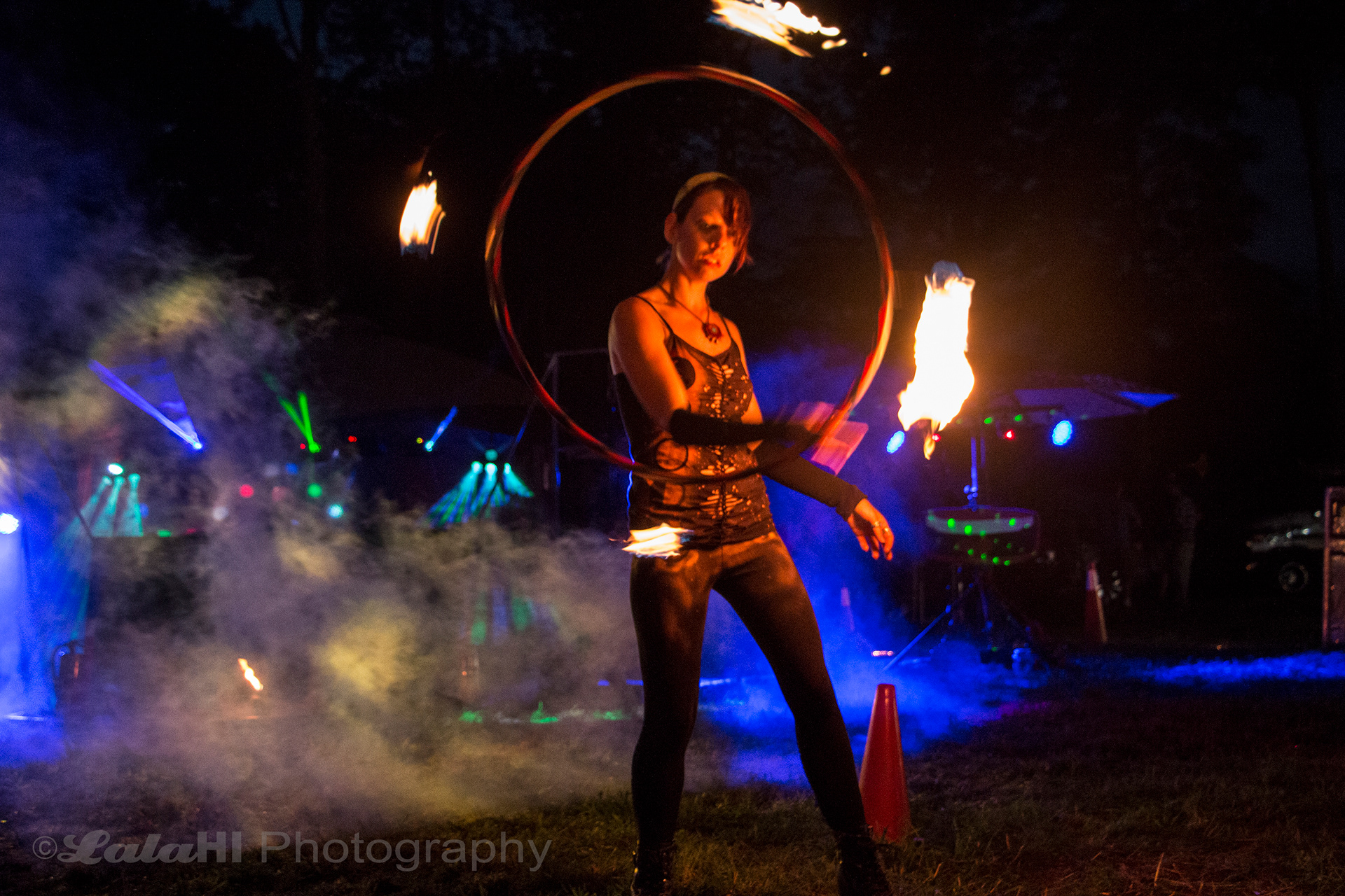 Spun Out Fire Productions at a music festival in Liberty, PA.