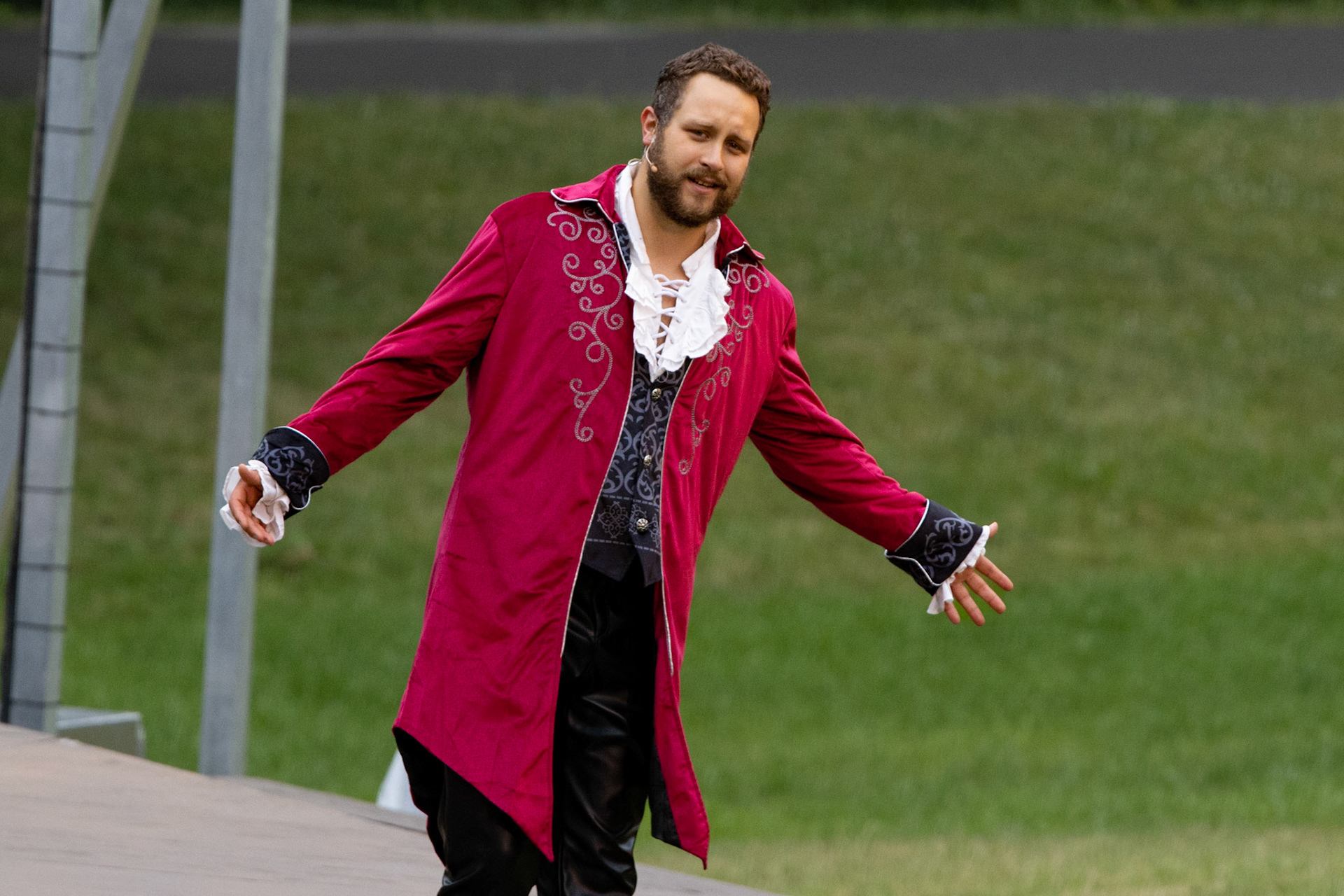 Very rainy Shakespeare in Delaware Park, Buffalo NY.