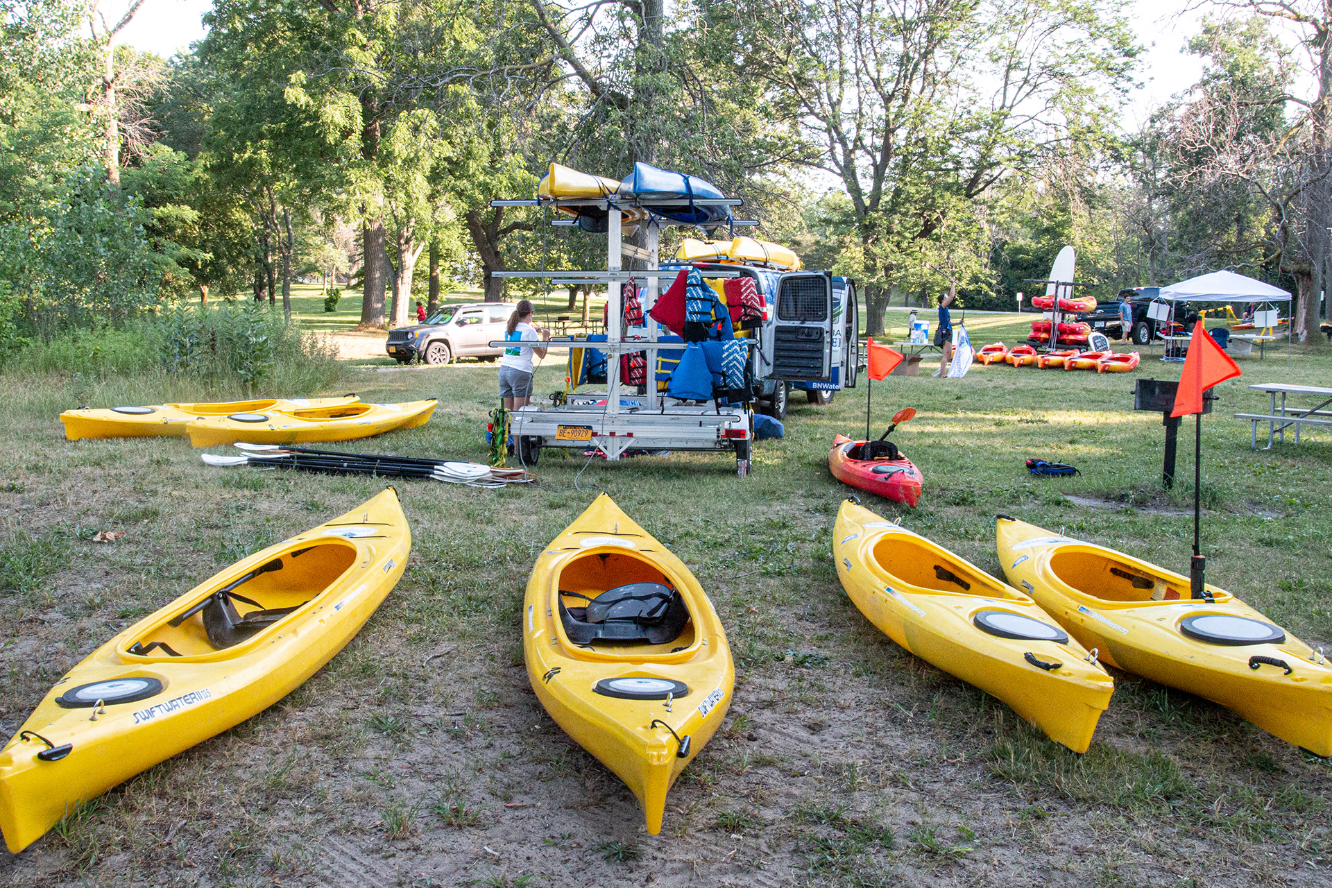 Buffalo Niagara Waterkeeper "Paddles Up" at Beaver Island, NY.