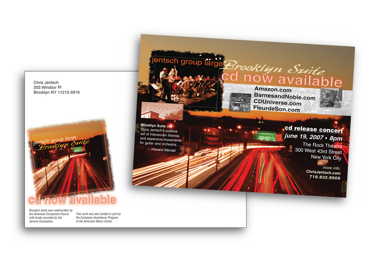 Postcard, 2 sides, Chris Jentsch CD release