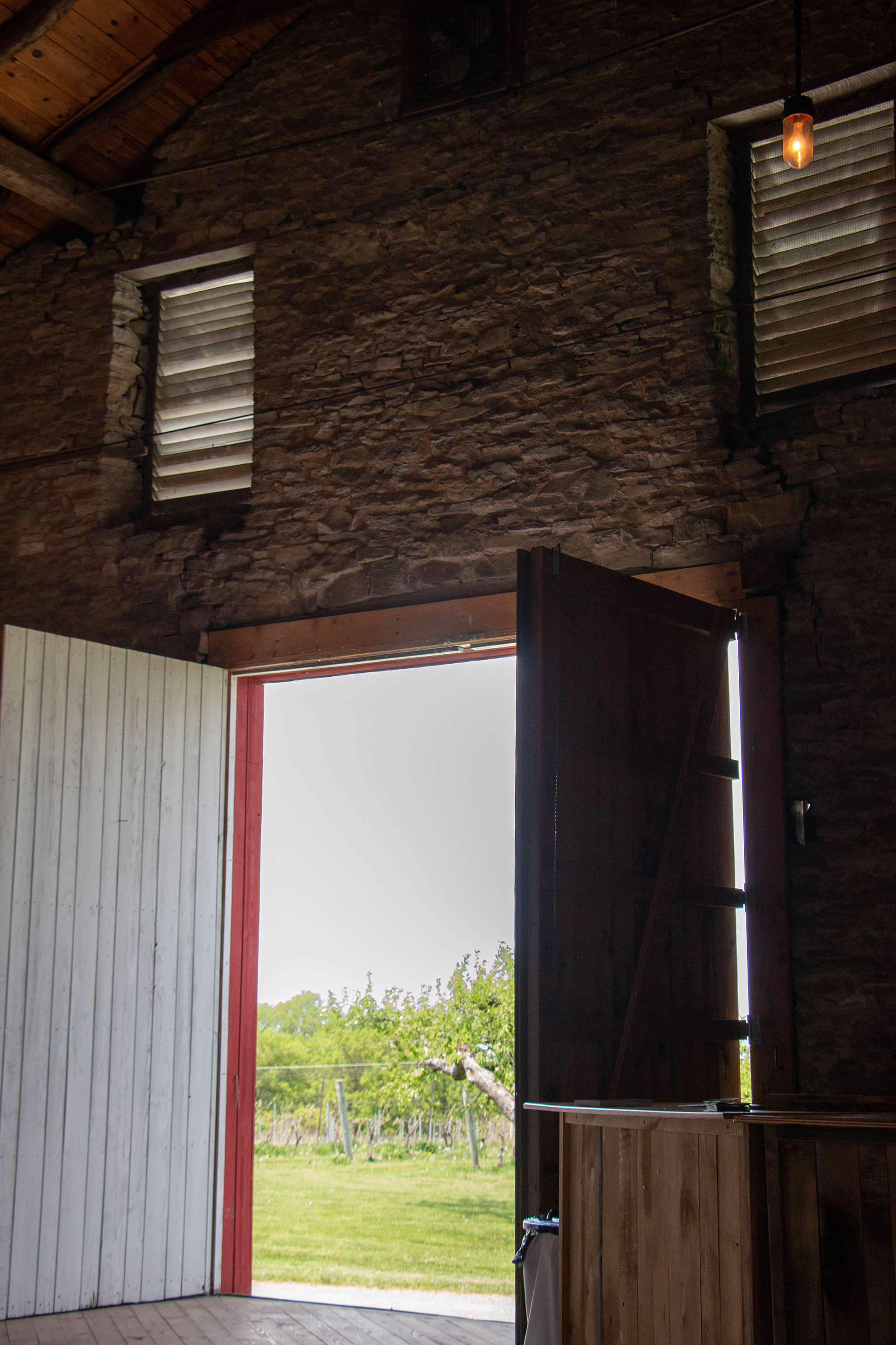 Rustic venue at Freedom Run Winery, Lockport NY.