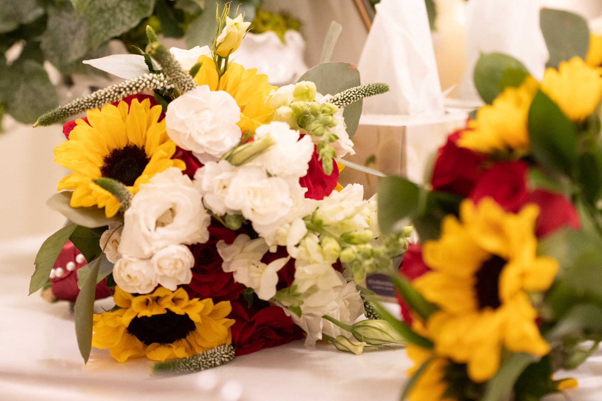 Wedding decor at Avanti Mansion, Hamburg, NY.
