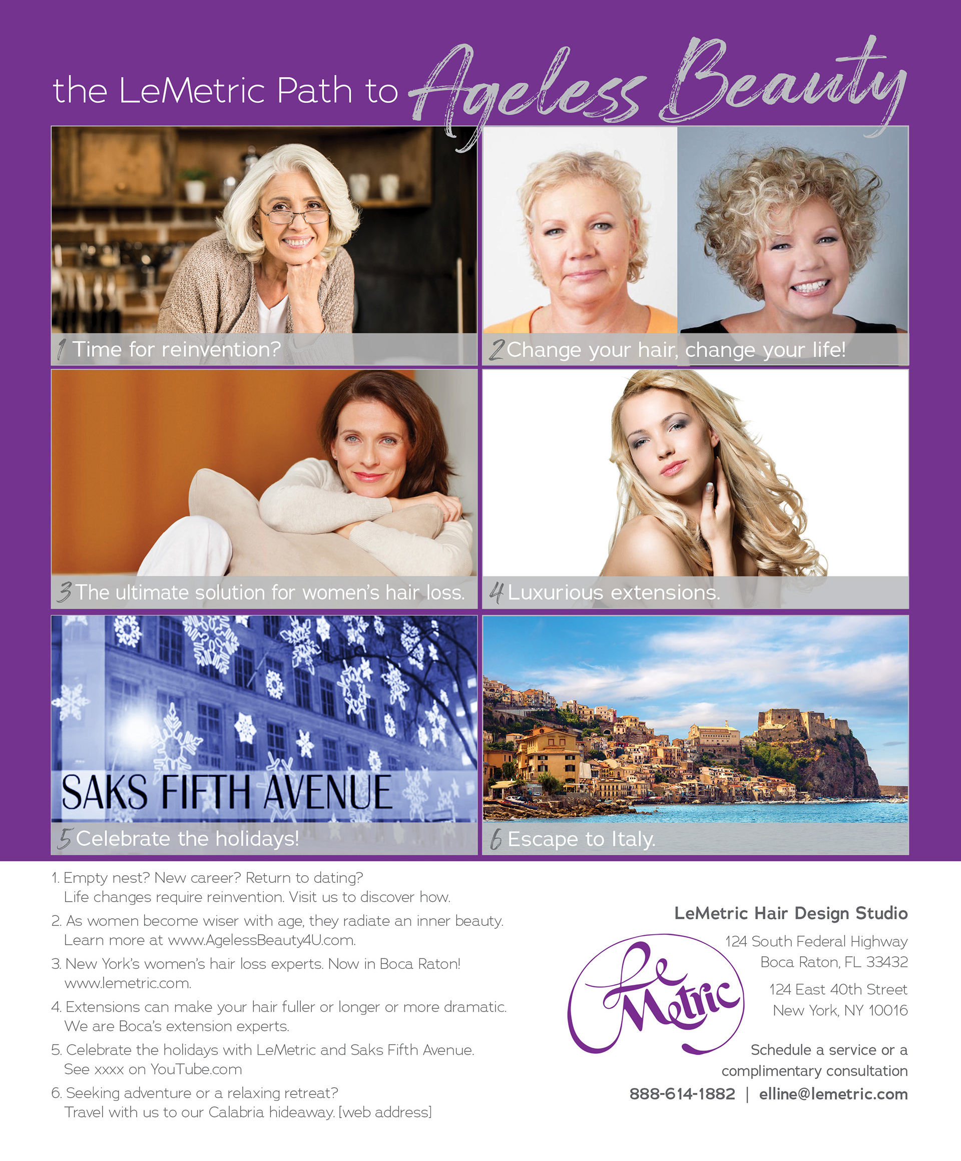 Full page ad for Boca Raton magazine, version 1