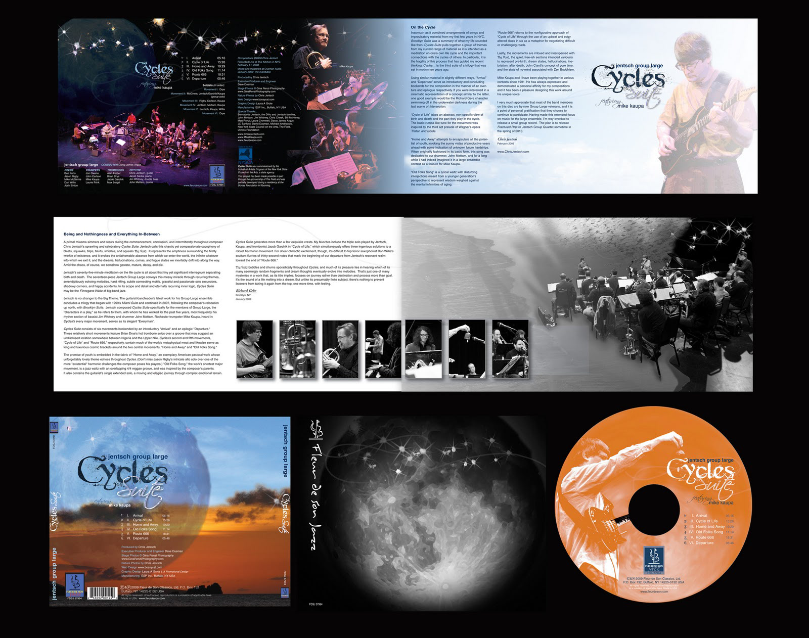 Graphic design of Chris Jentsch "Cycles Suite" music CD