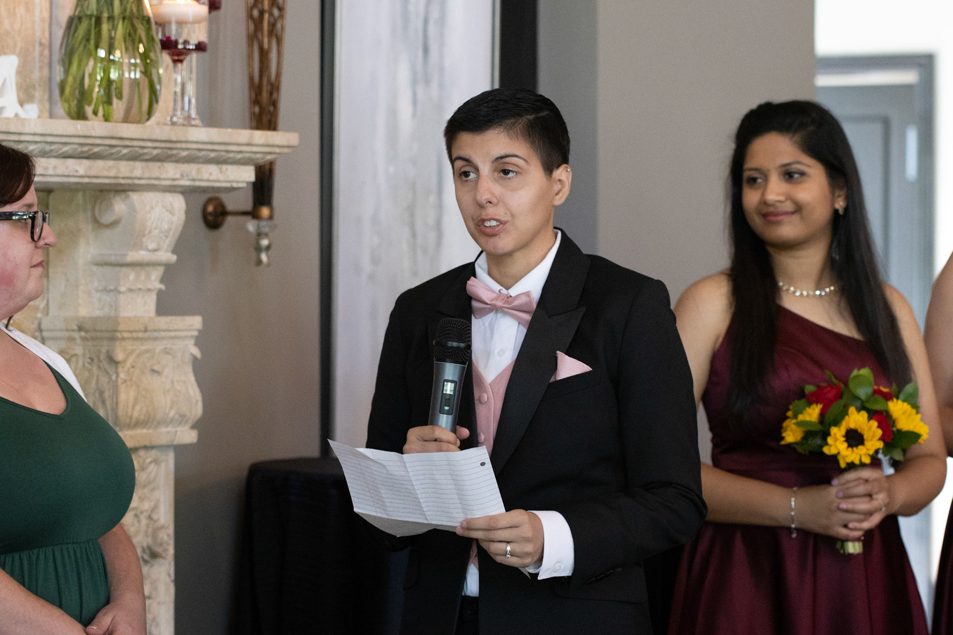Wedding ceremony at Avanti Mansion, Hamburg, NY.