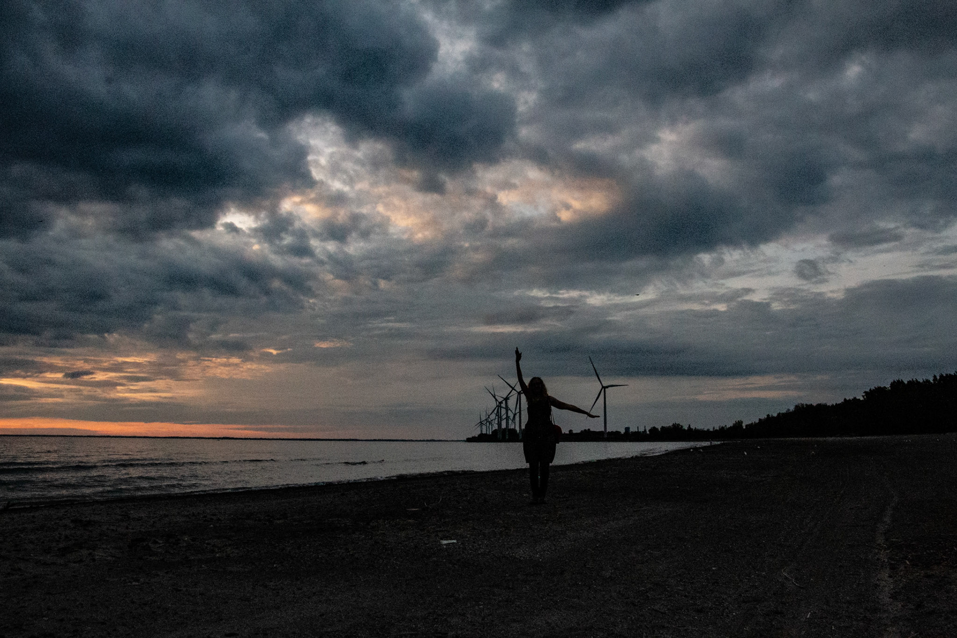Moody sunset at Woodlawn Beach, Hamburg NY.