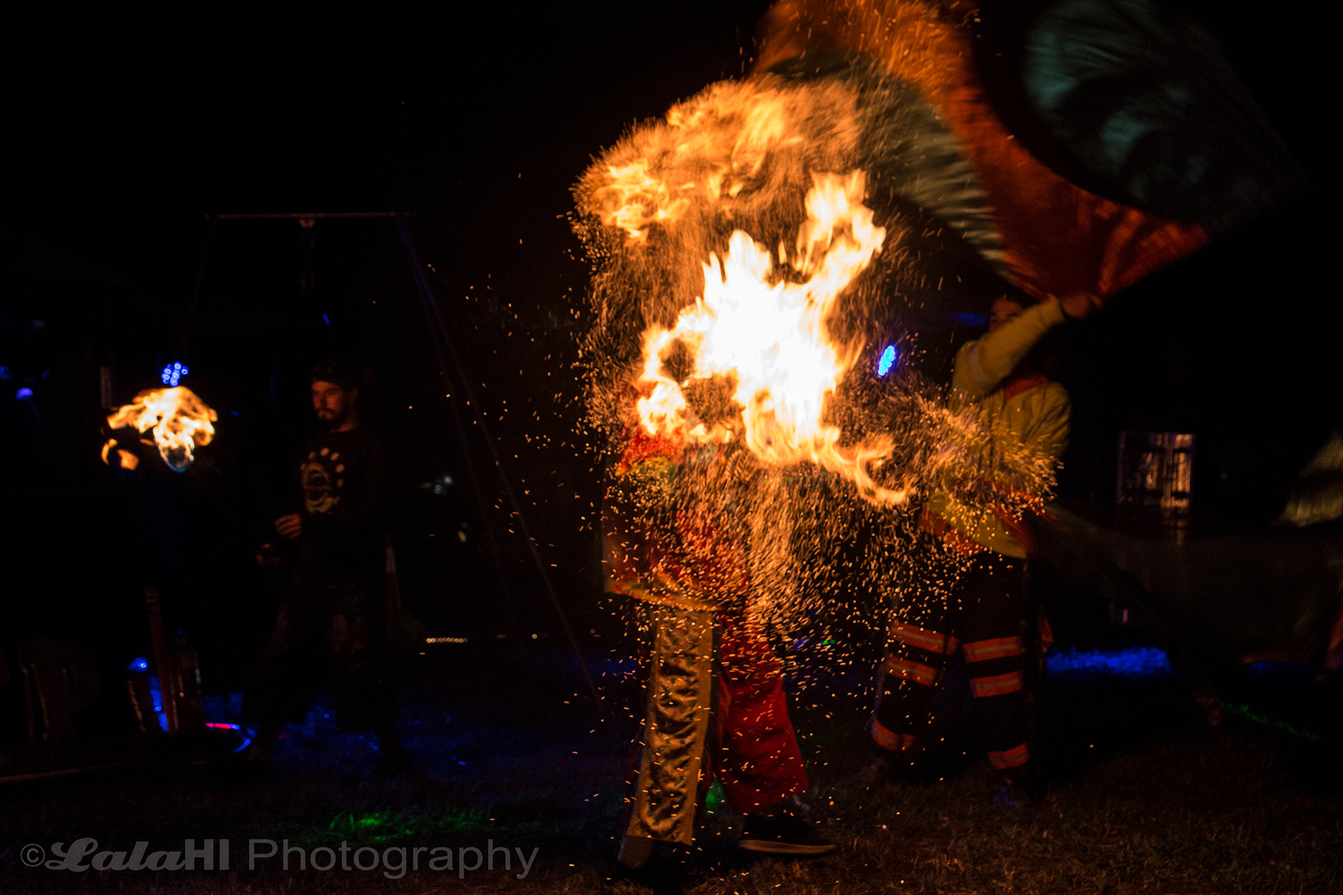 Spun Out Fire Productions at a music festival in Liberty, PA.