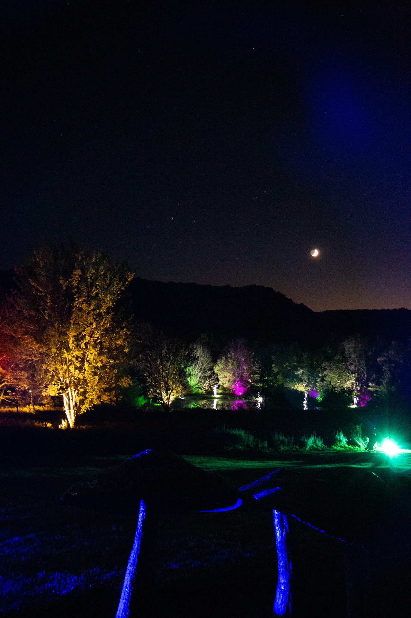 Night Lights at Griffis Sculpture Park, East Otto NY.