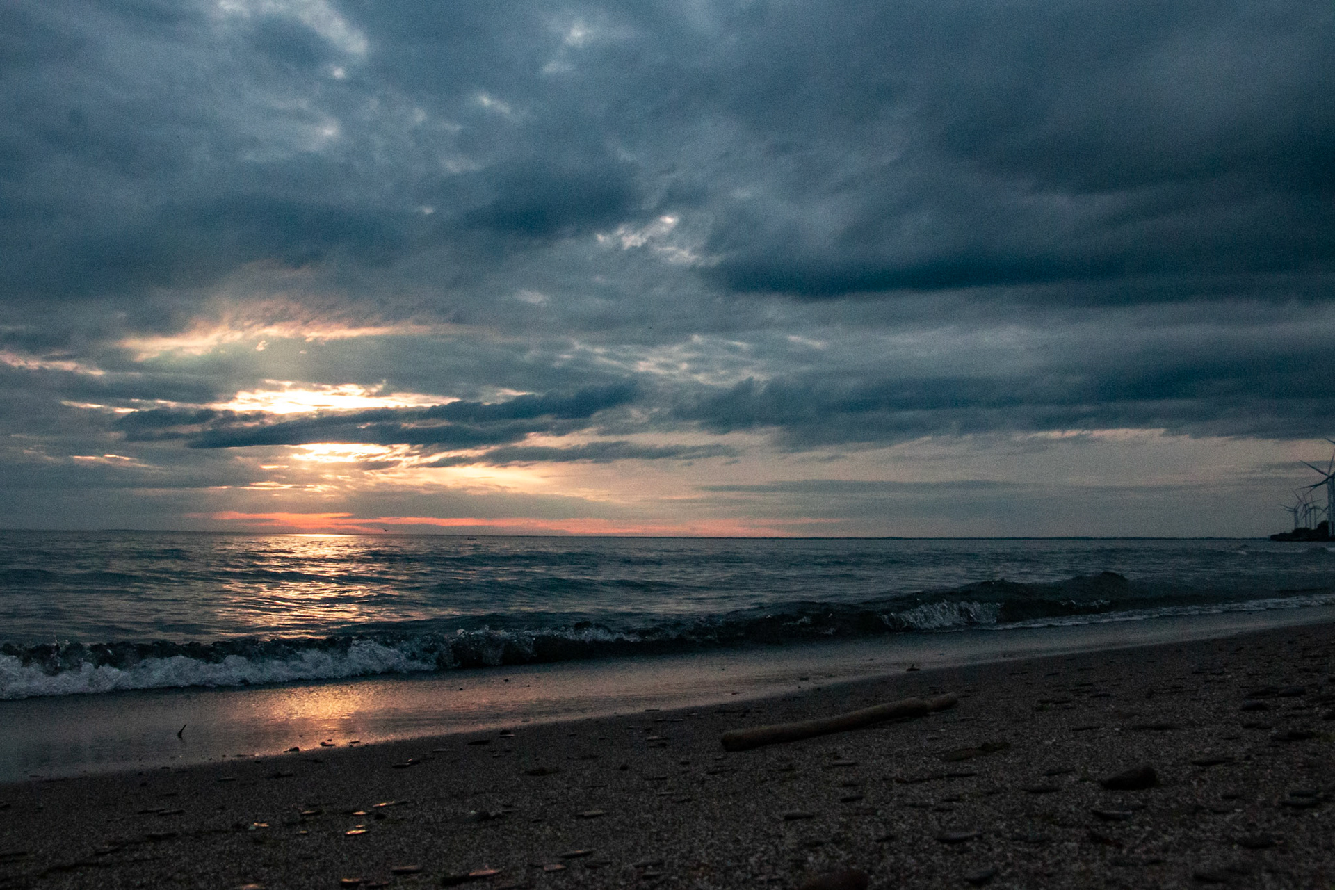 Moody sunset at Woodlawn Beach, Hamburg NY.