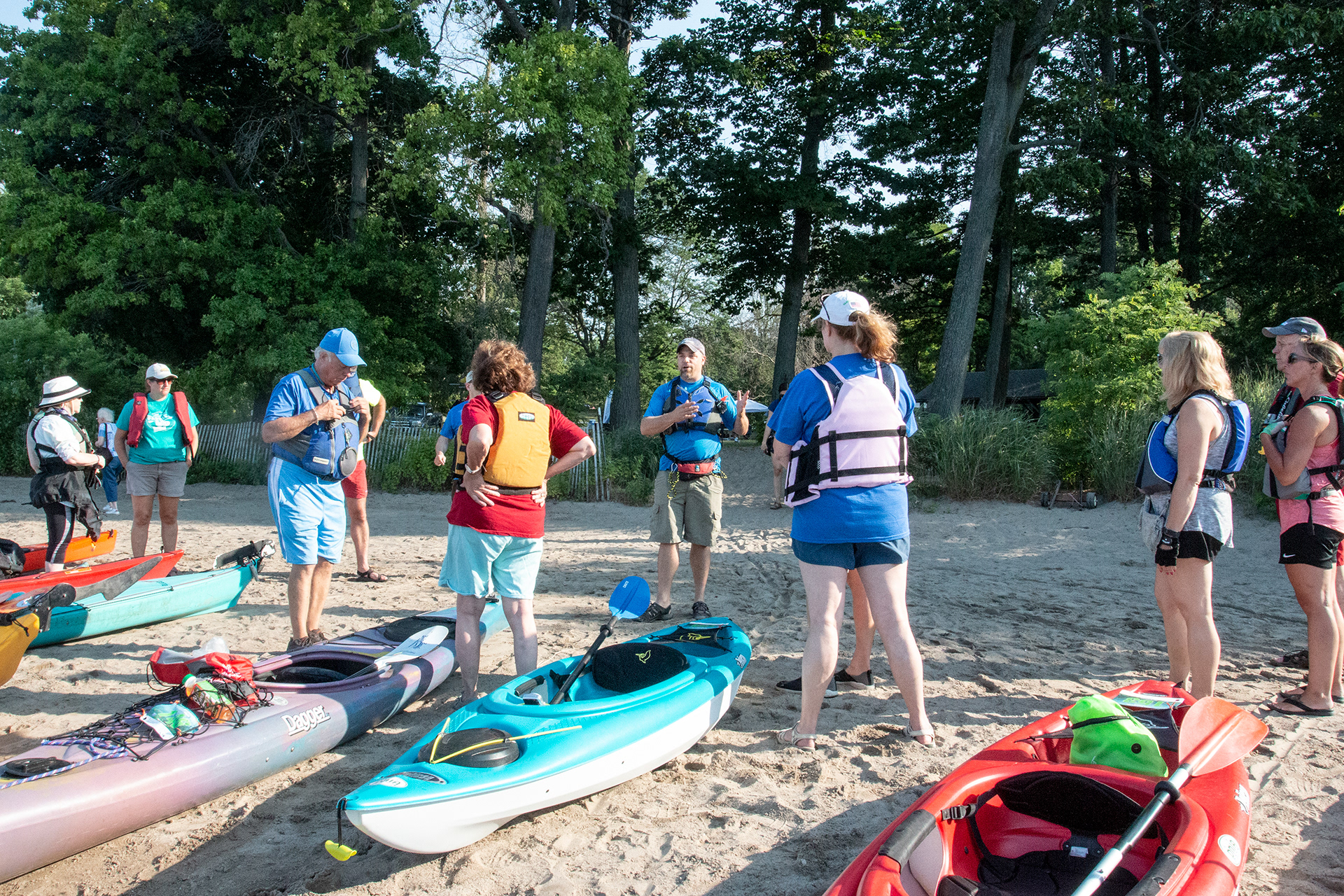 Buffalo Niagara Waterkeeper "Paddles Up" at Beaver Island, NY.
