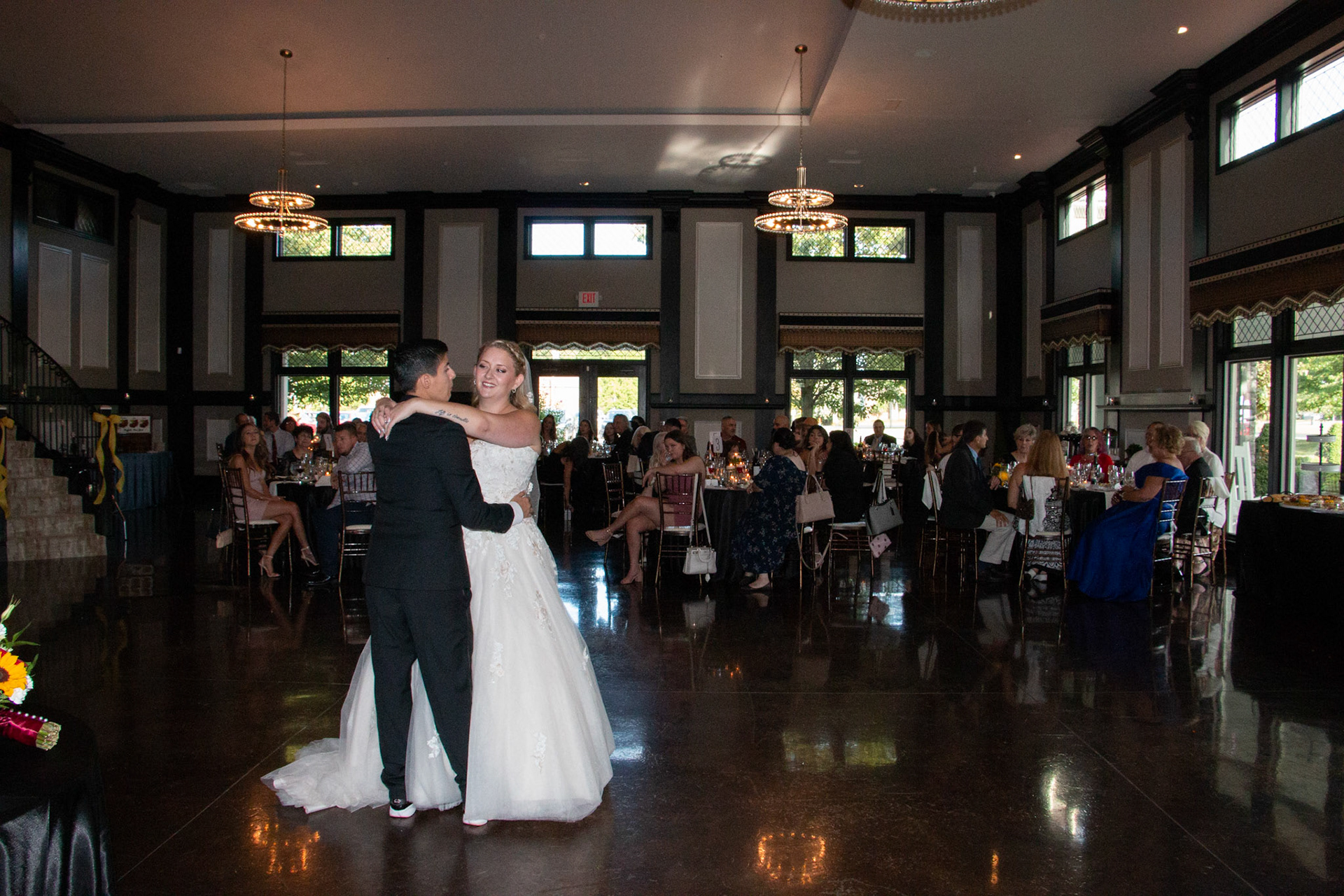Wedding at Avanti Mansion, Hamburg, NY, bride & bride..