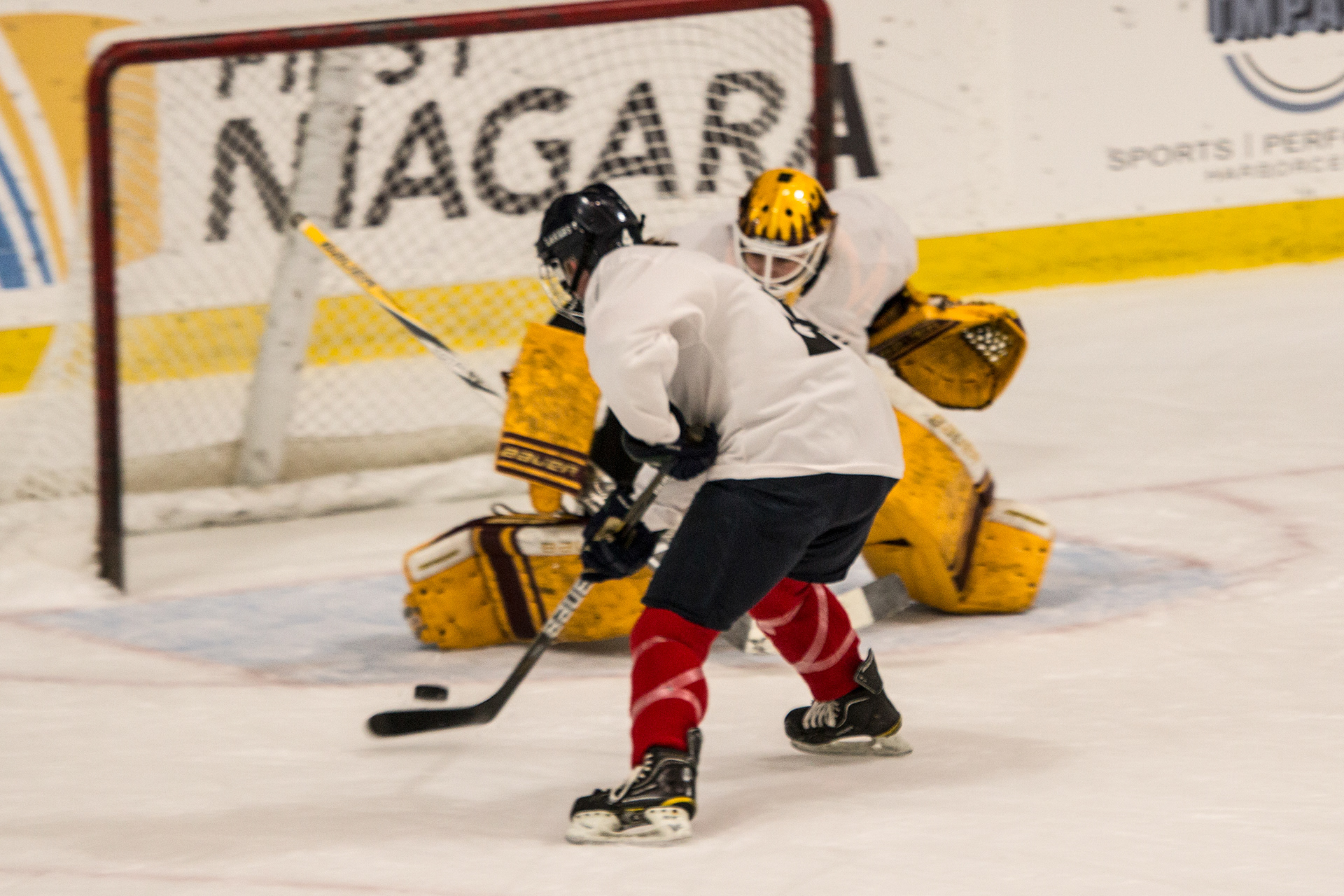 Charity hockey tournament at Riverworks, Buffalo NY.
