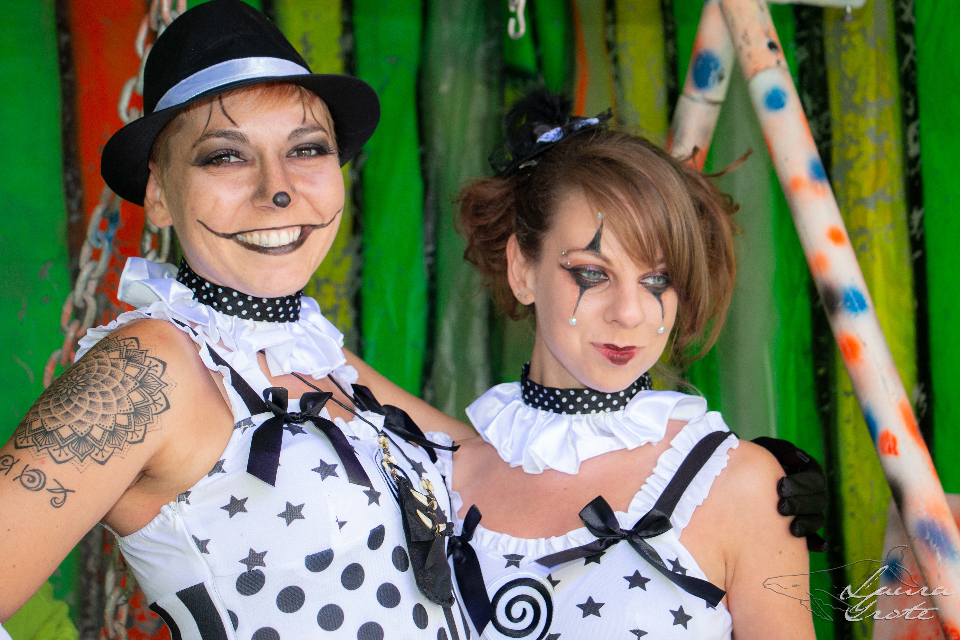 Roving actors/hoop artists at Music Is Art, Riverworks, Buffalo NY.