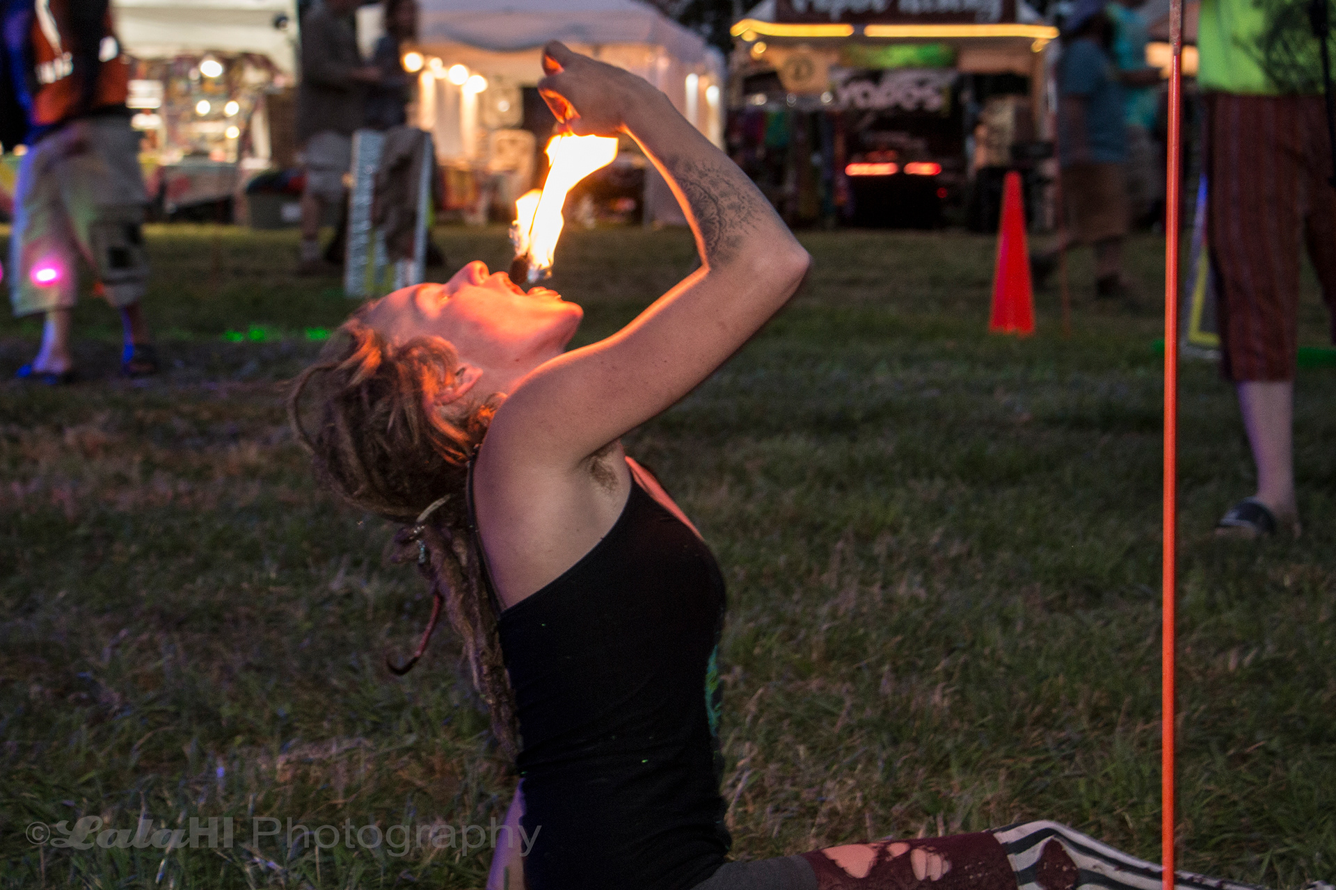 Spun Out Fire Productions at a music festival in Liberty, PA.