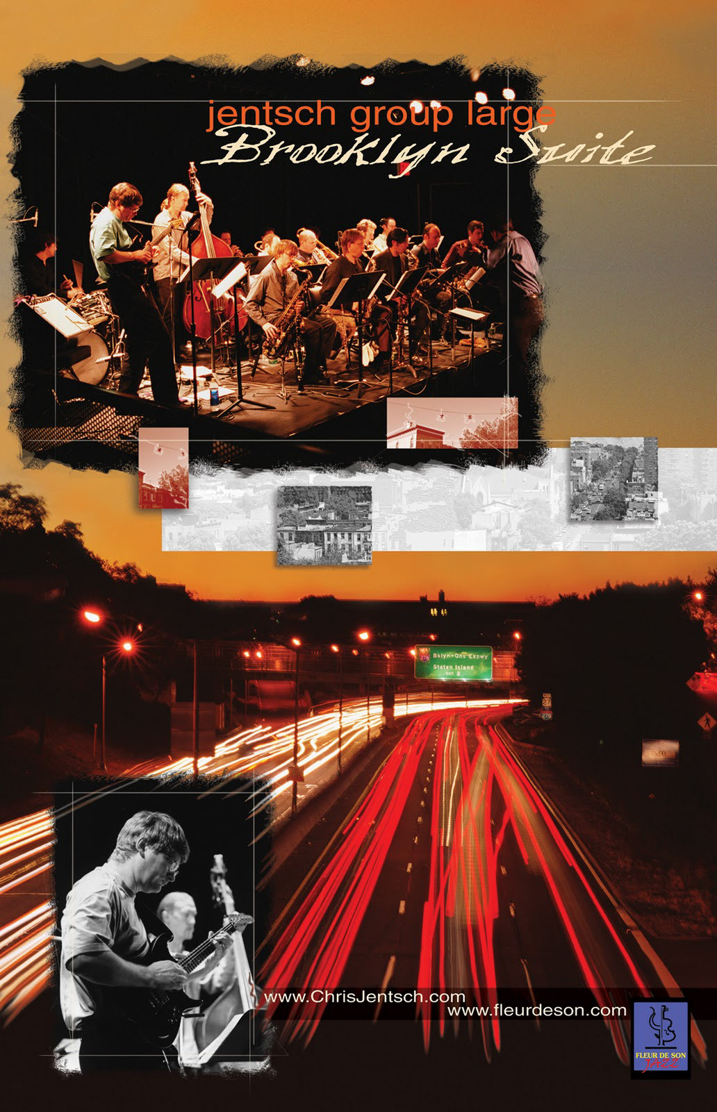 Graphic design for Chris Jentsch Brooklyn Suite CD launch. Fleur de Son artist.