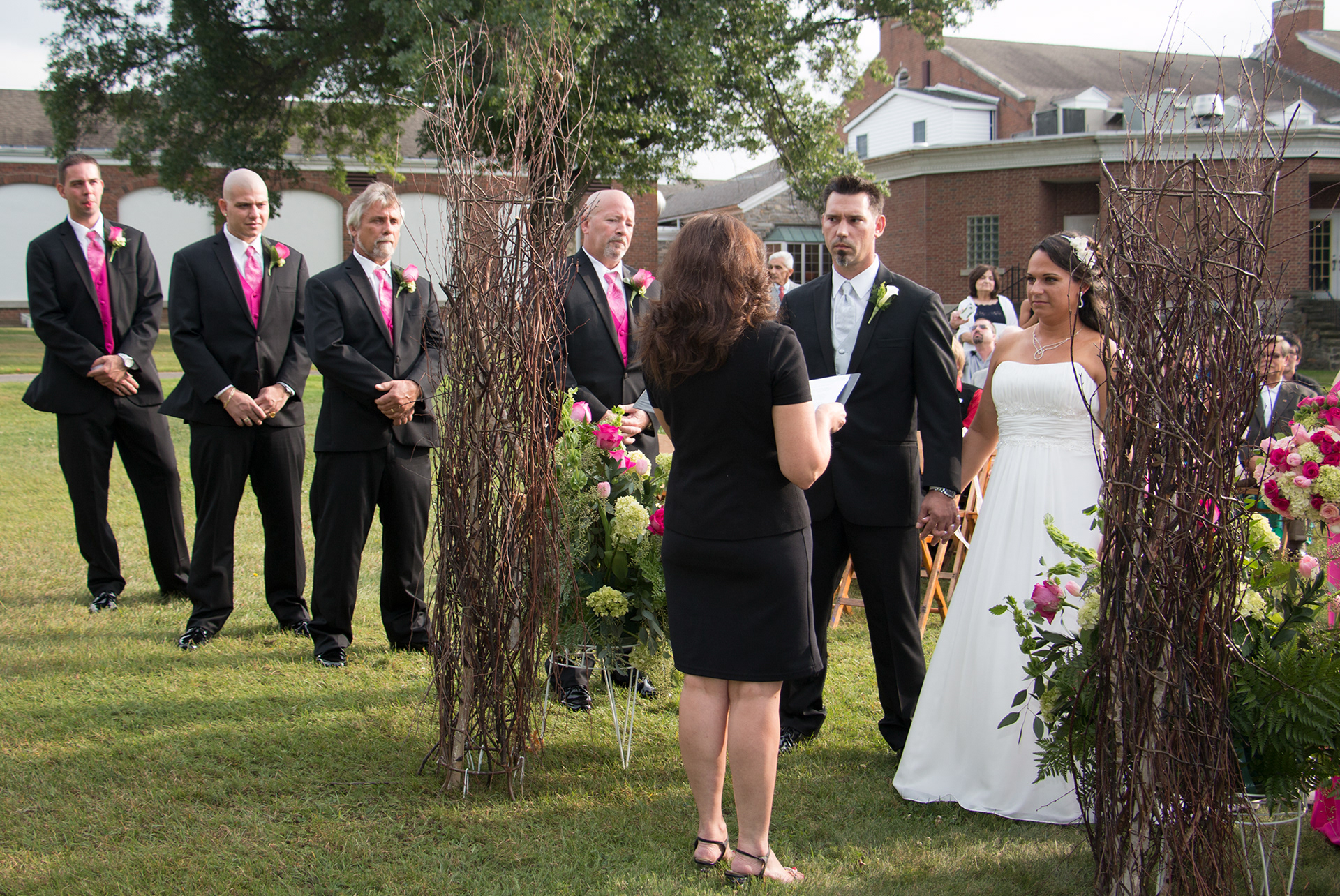 Wedding ceremony, Country Club in Hamburg, NY.