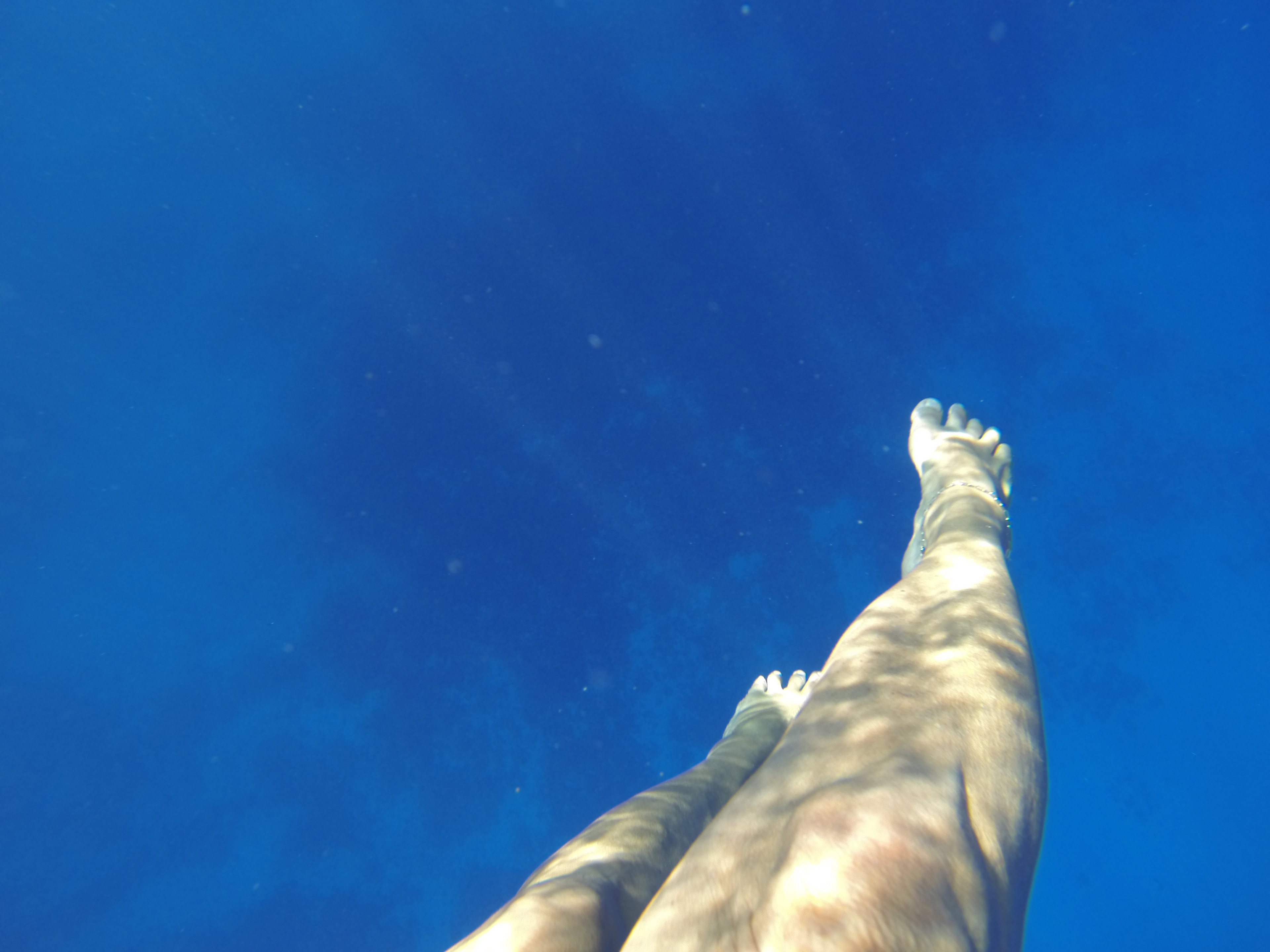 Deep ocean swimming off Kona coast HI.