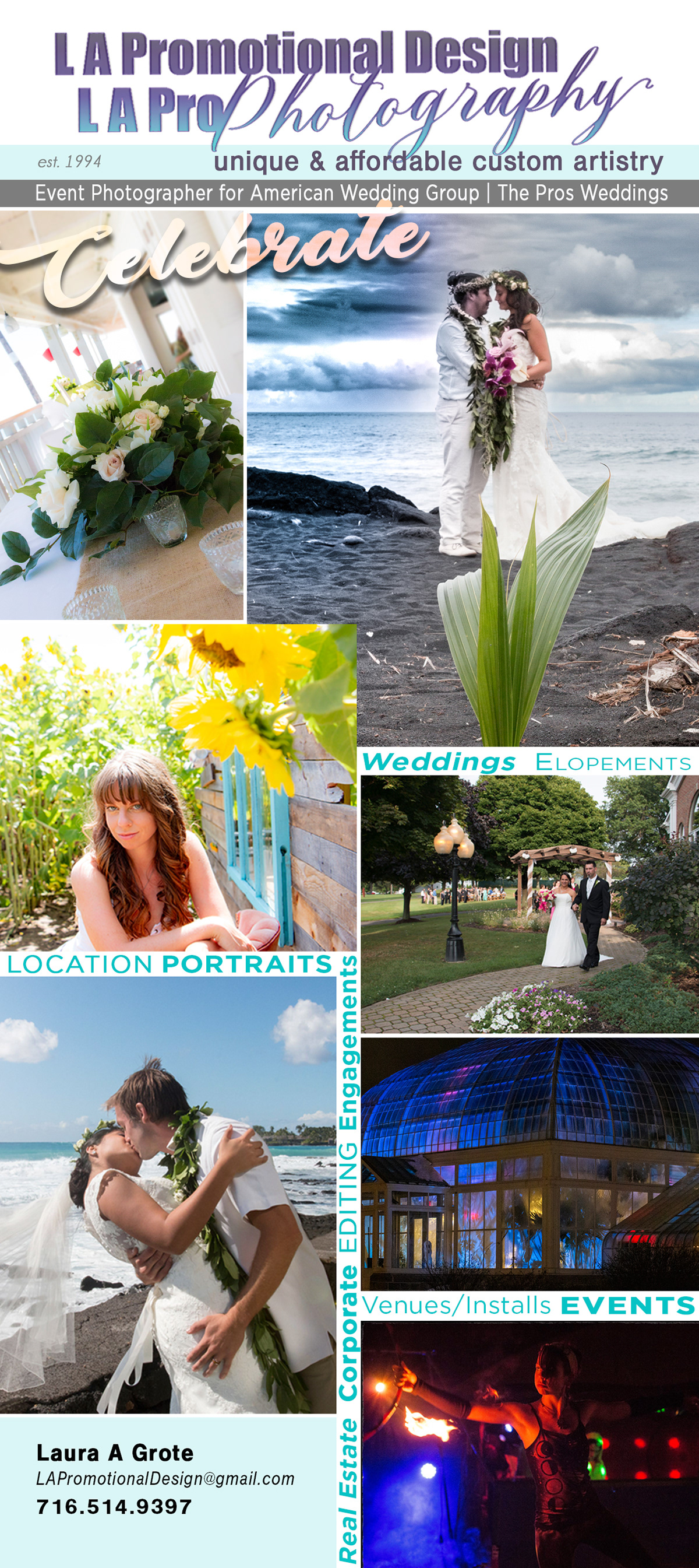 Product marketing package for L A Promotional Design & Photography