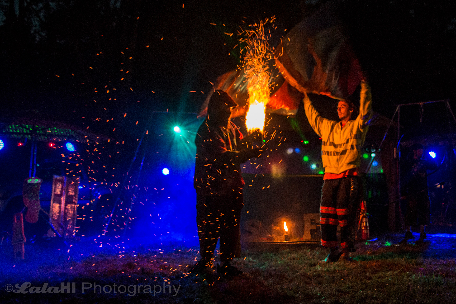 Spun Out Fire Productions at a music festival in Liberty, PA.