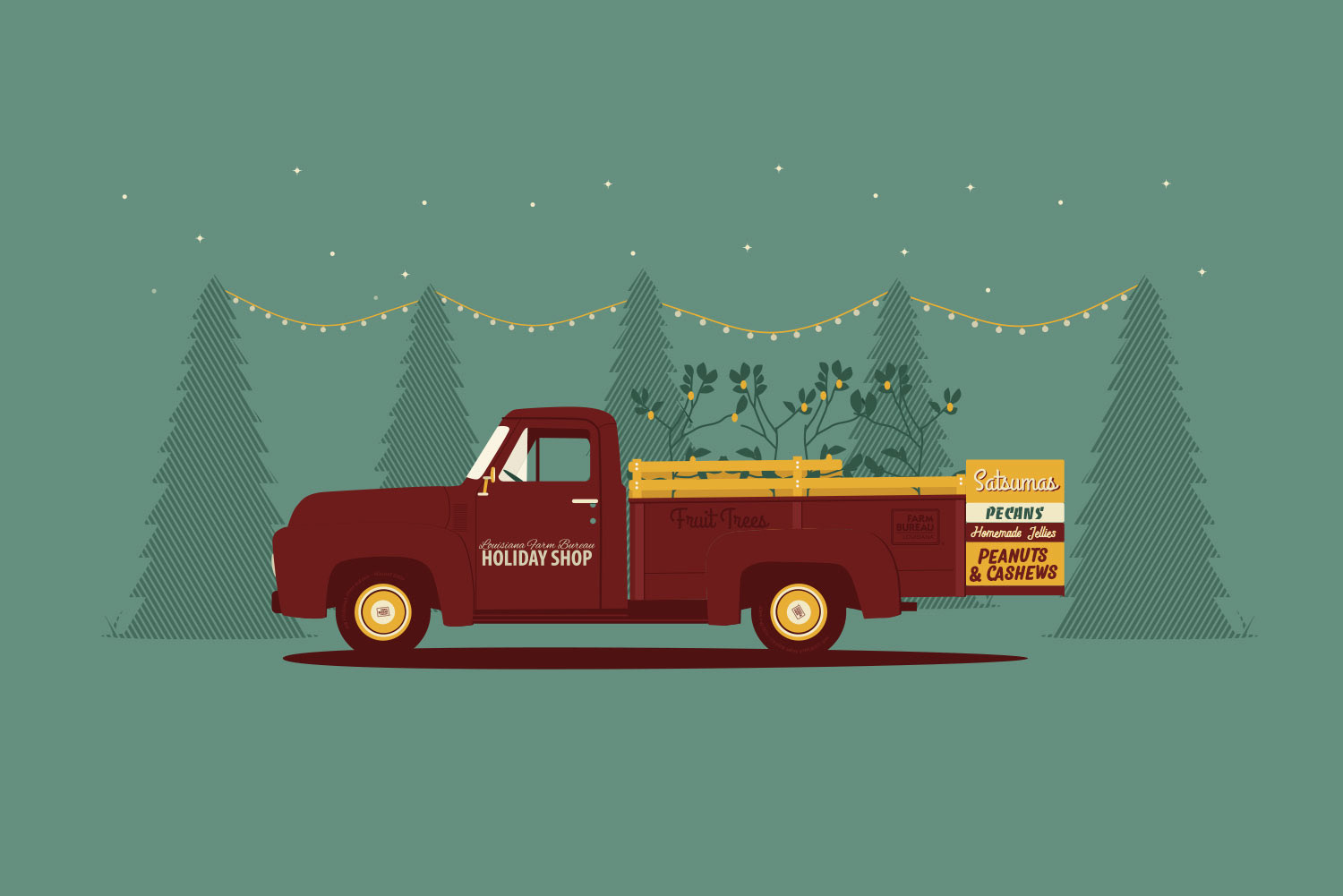 2018 Louisiana Farm Bureau Holiday Shop Official Art