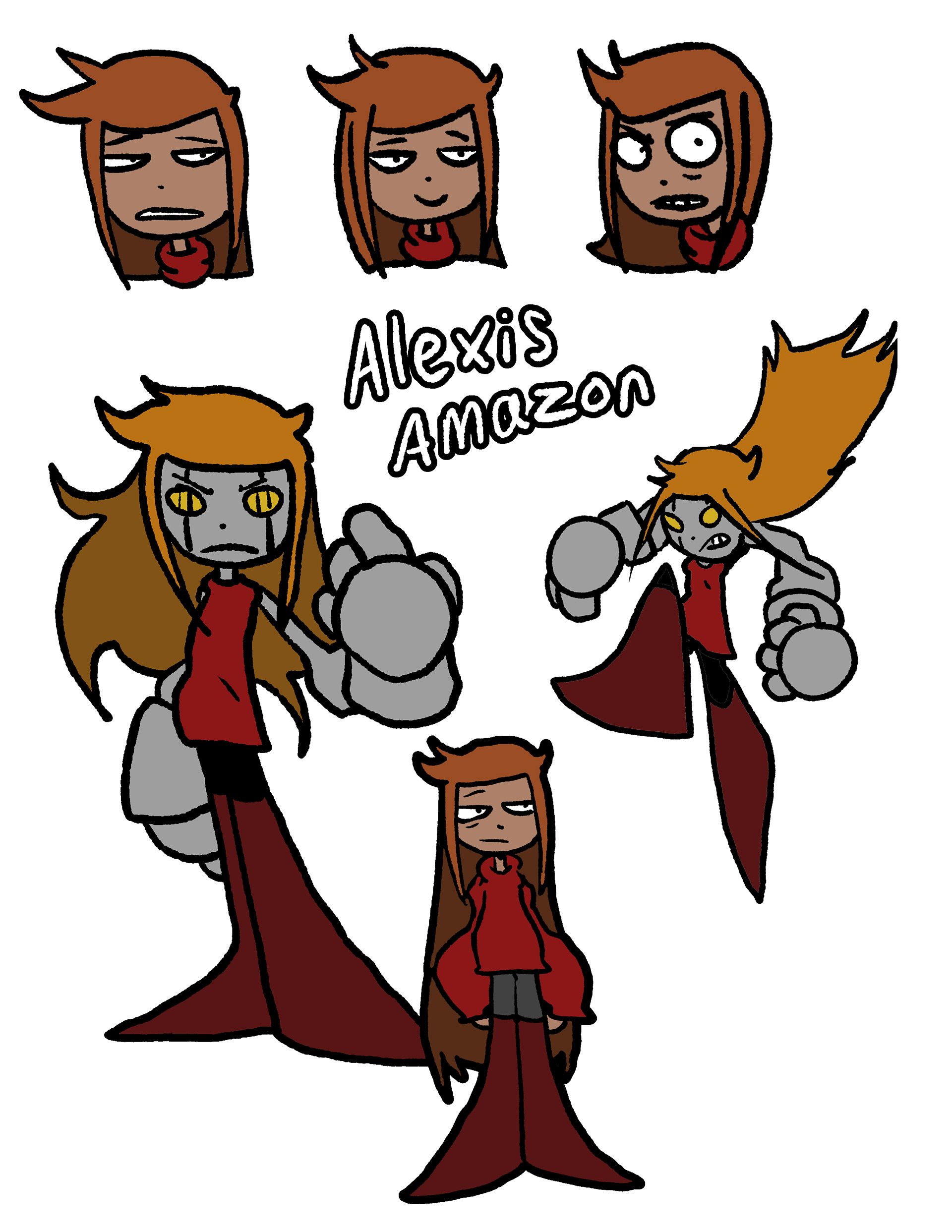 Alexis Amazon, the super fighting robot of the gang.