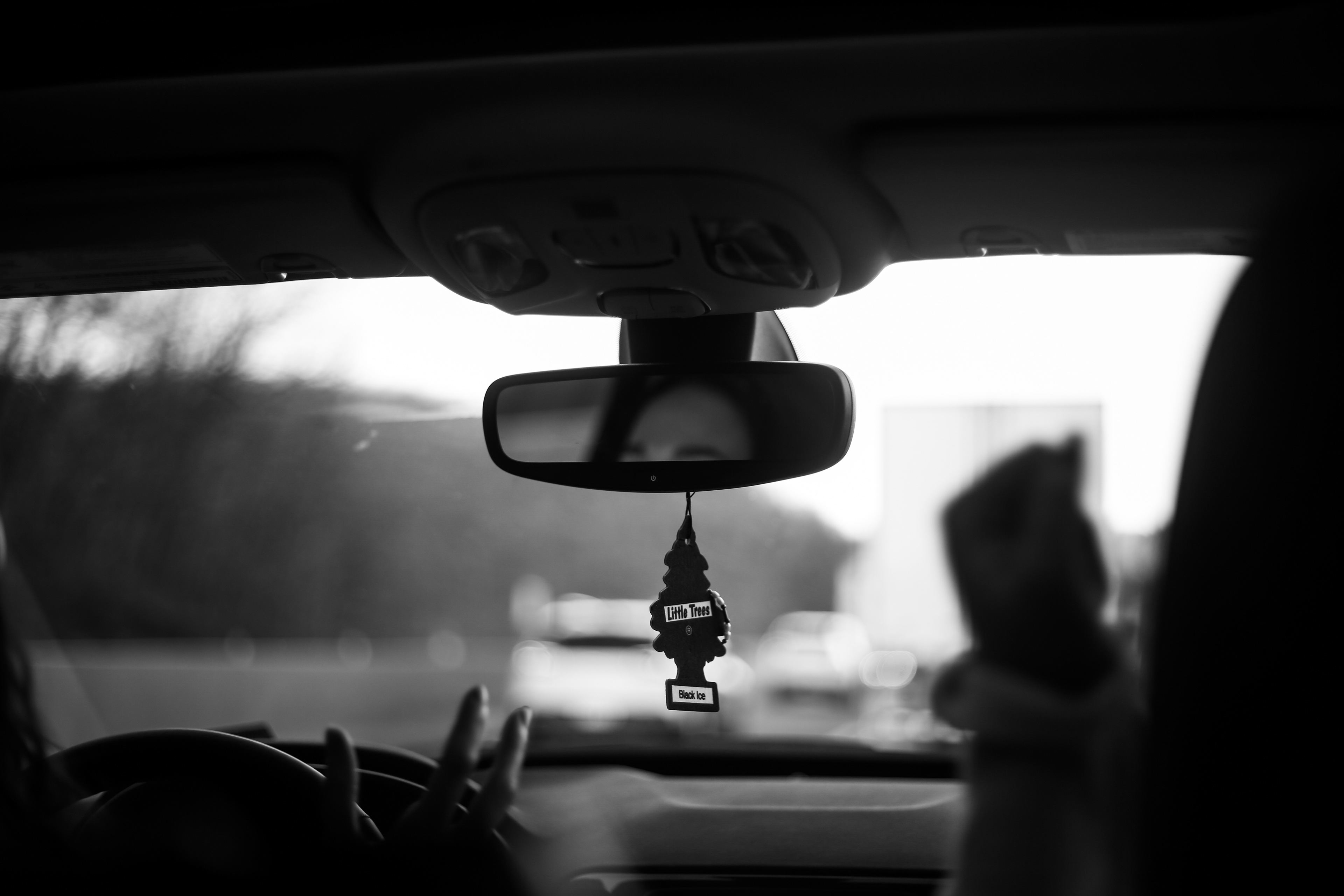 Bess Rizzo and Kaitlyn Boyle belting lyrics to their favorite song on a long car ride. 