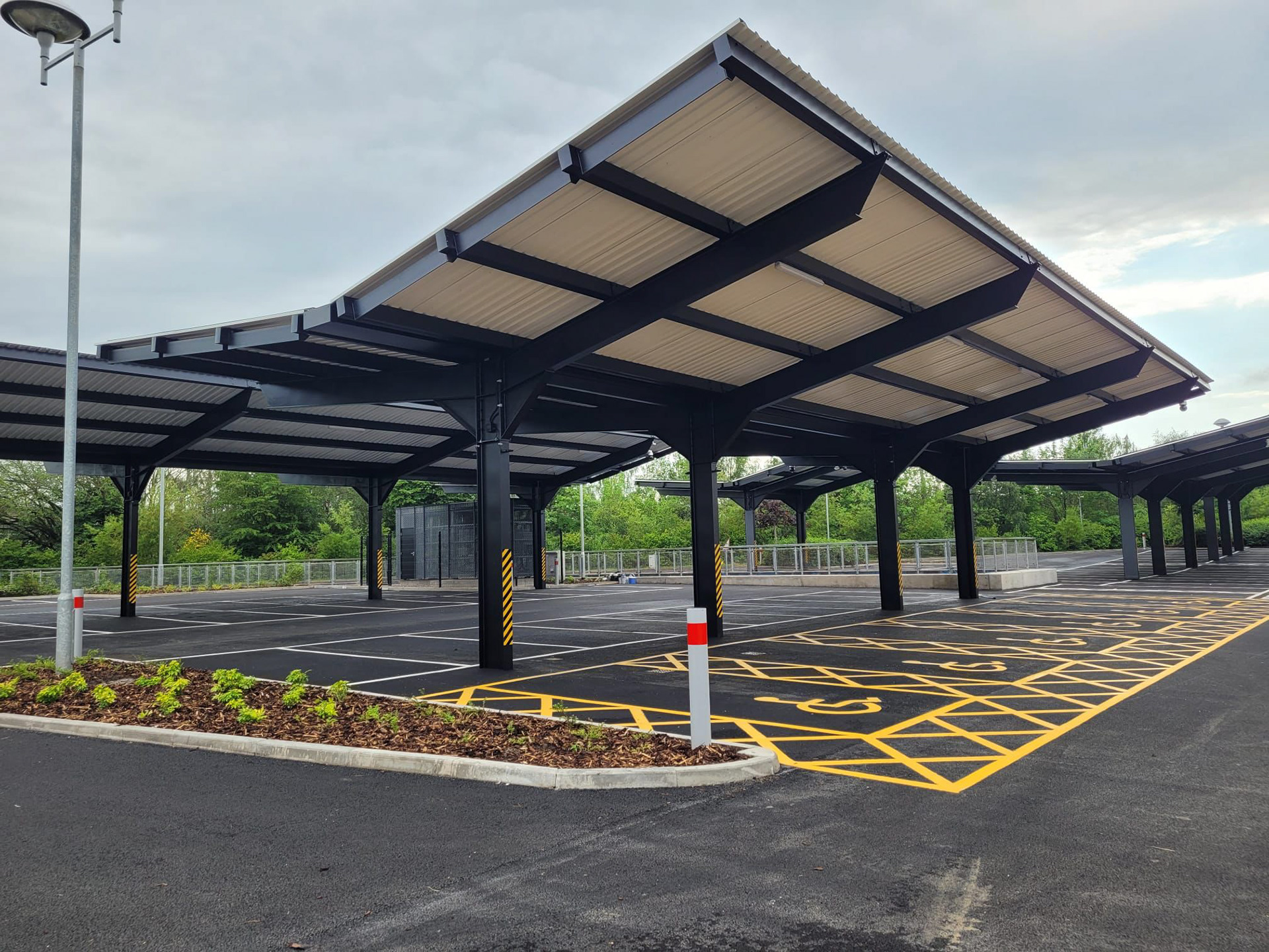 National Cycling Centre, Solar Car Ports, Manchester.