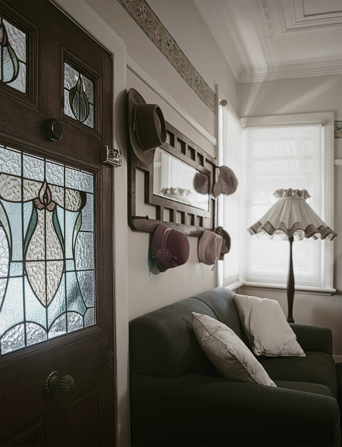 The front door leads directly into the lounge room