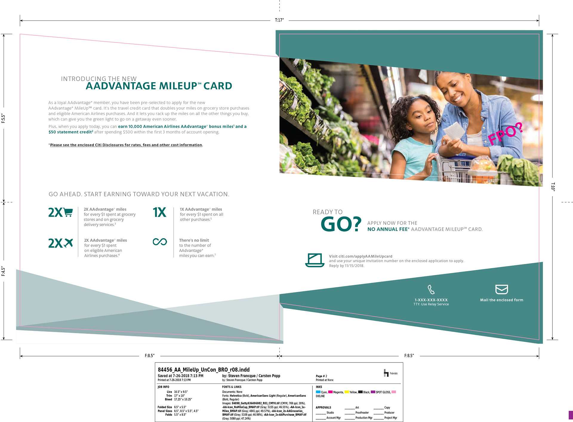 Die-cut brochure inner