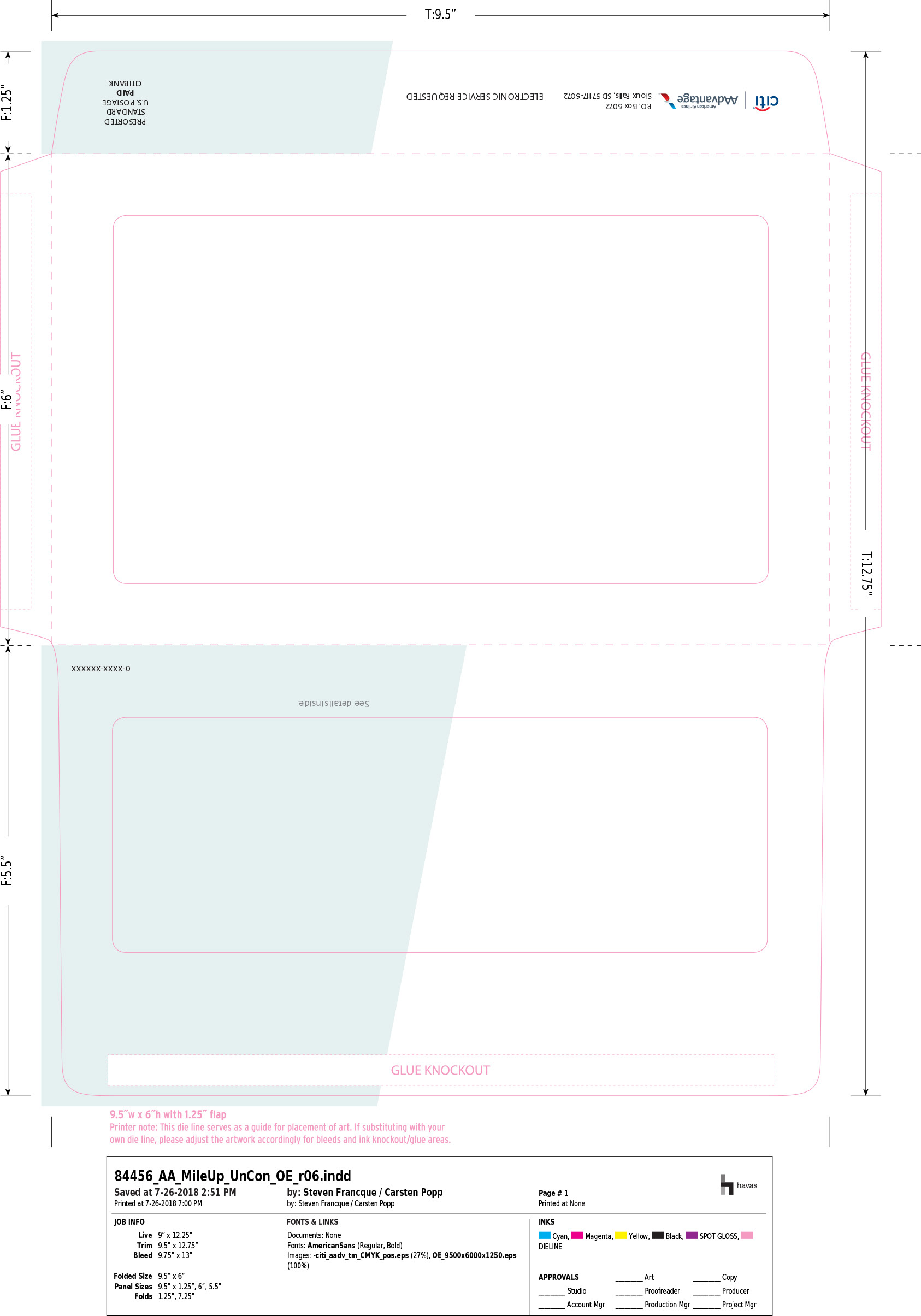 In-line outer envelope