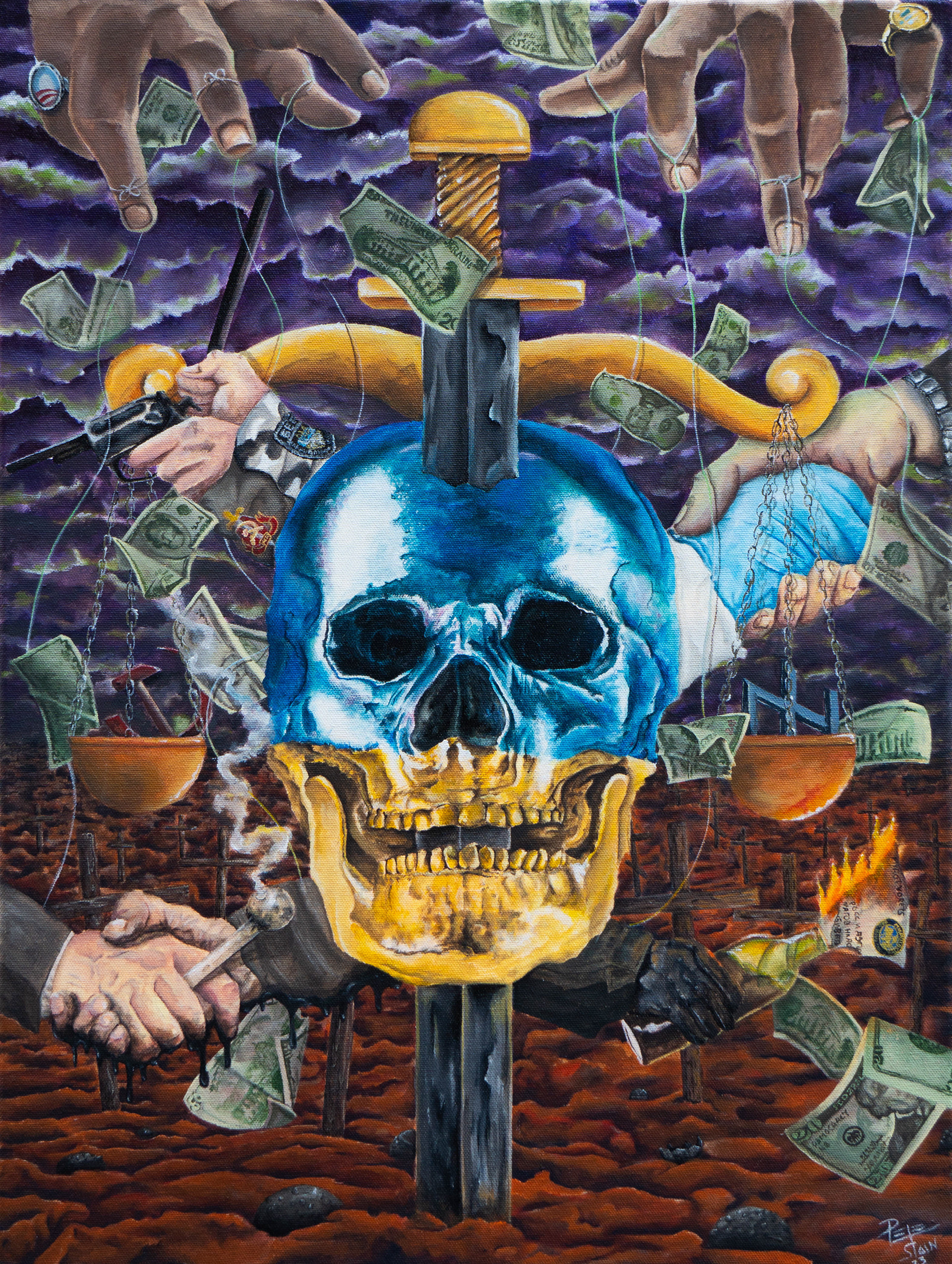 Oligarchio and the Master of Puppets (18x24)