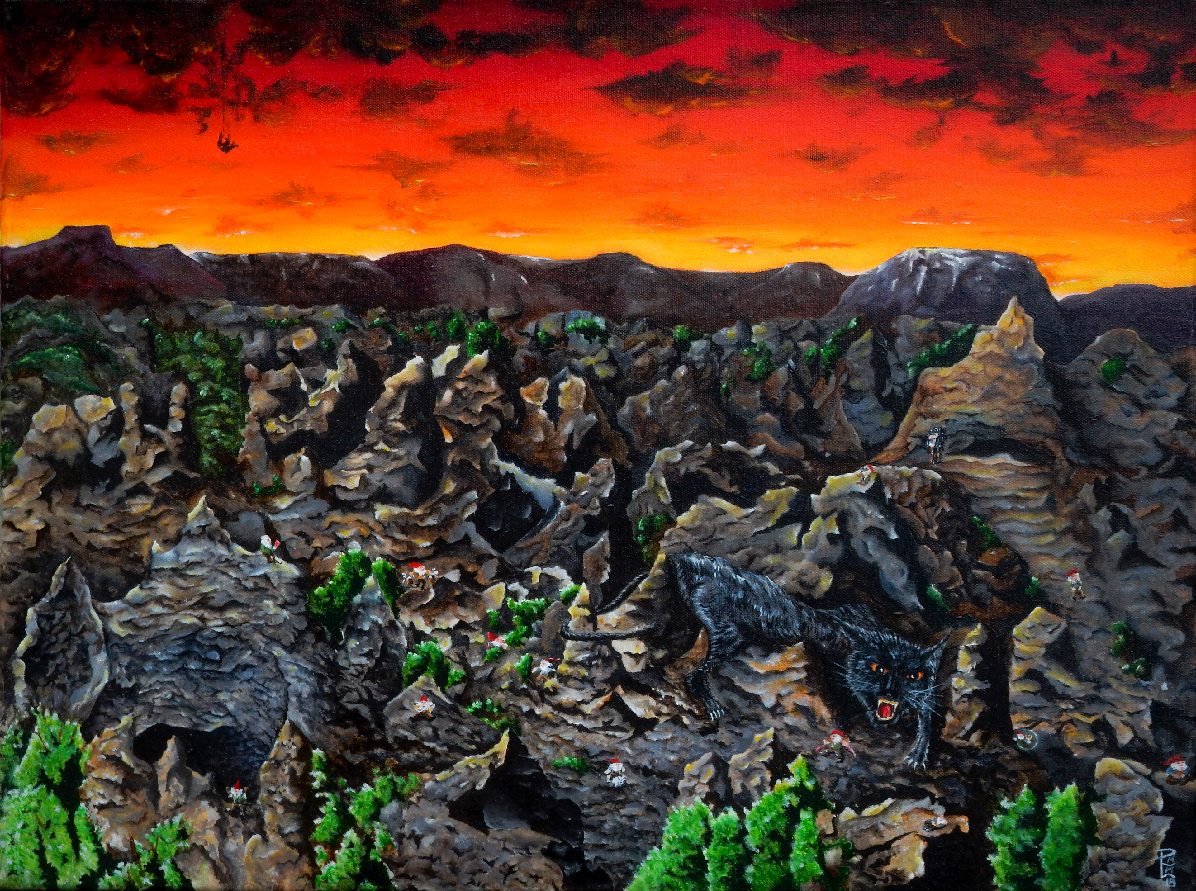 Dimmuborgir and the Yule Tide Witch (24x18)