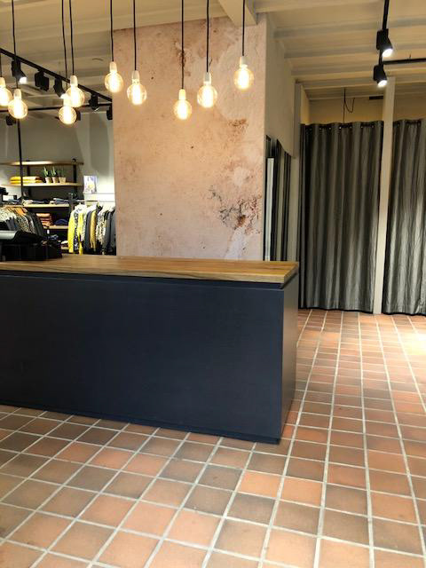 Toonbank nieuwe situatie