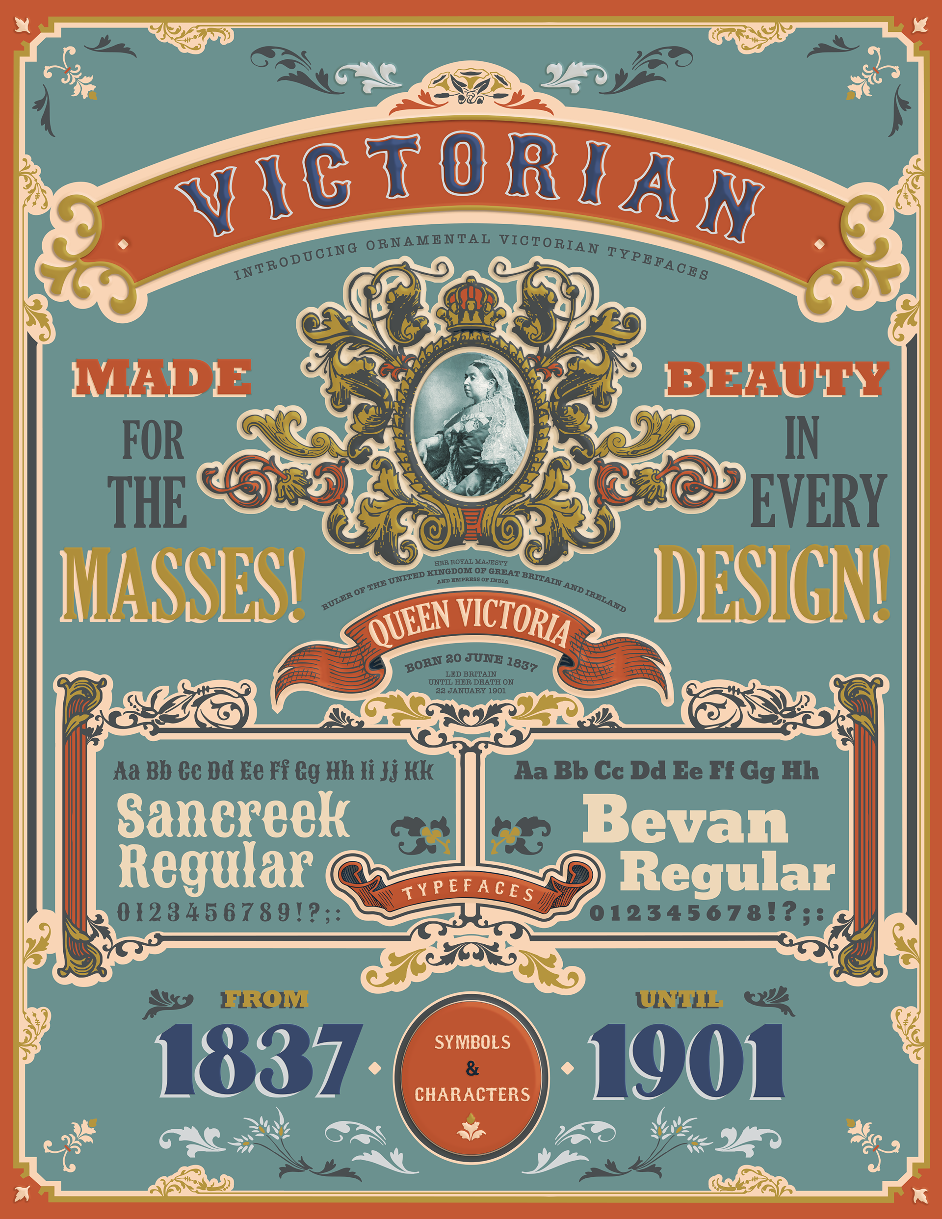 victorian graphic design poster