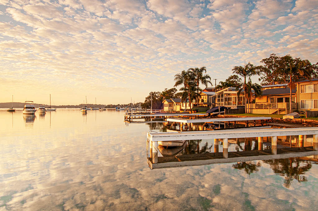 Sunrise at Lake Macquarie, NSW.