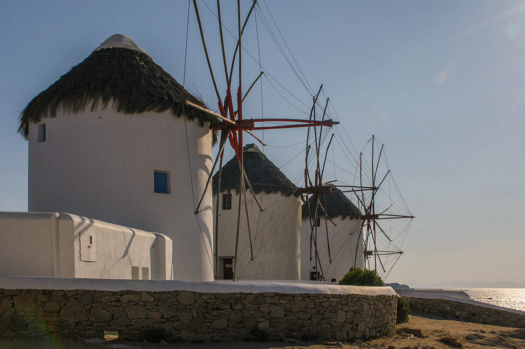 Windmills of Mykonos, Greece.