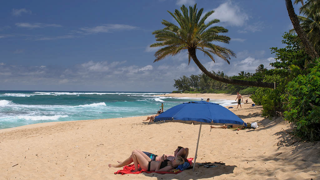 Hawaiian beach.
