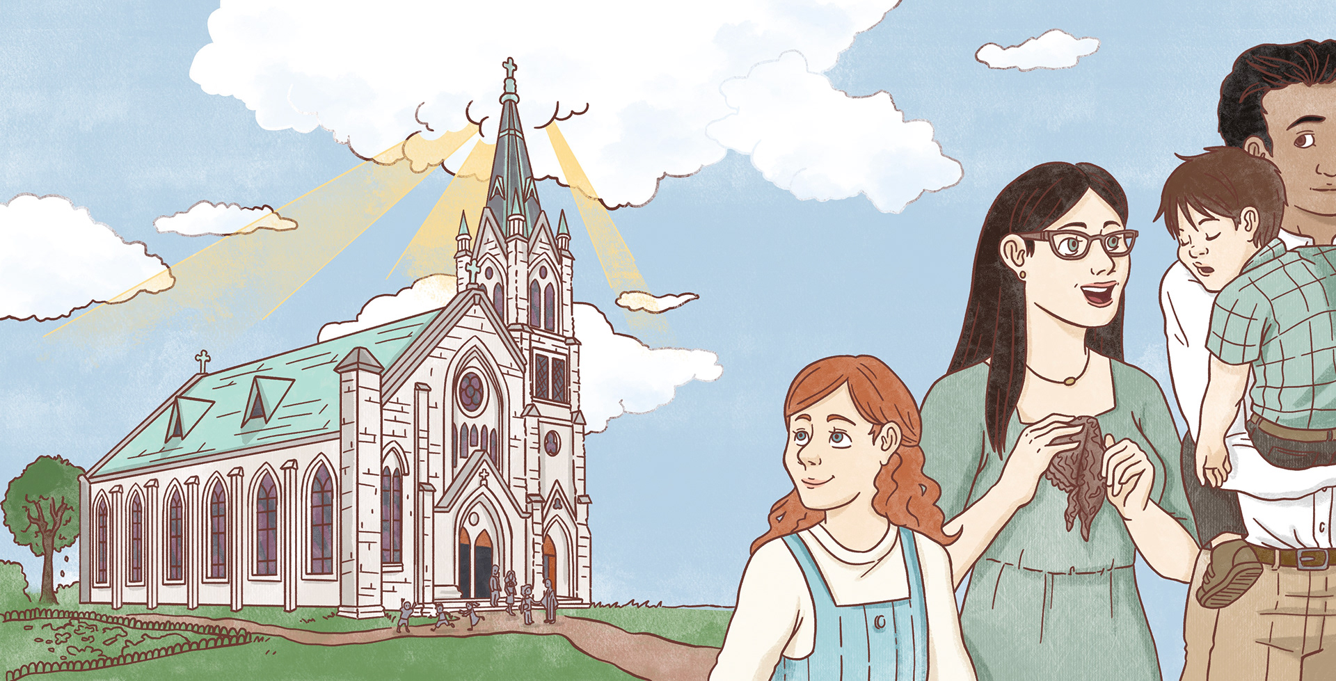 A Sense of The Sacred Book Illustration Page Spread
