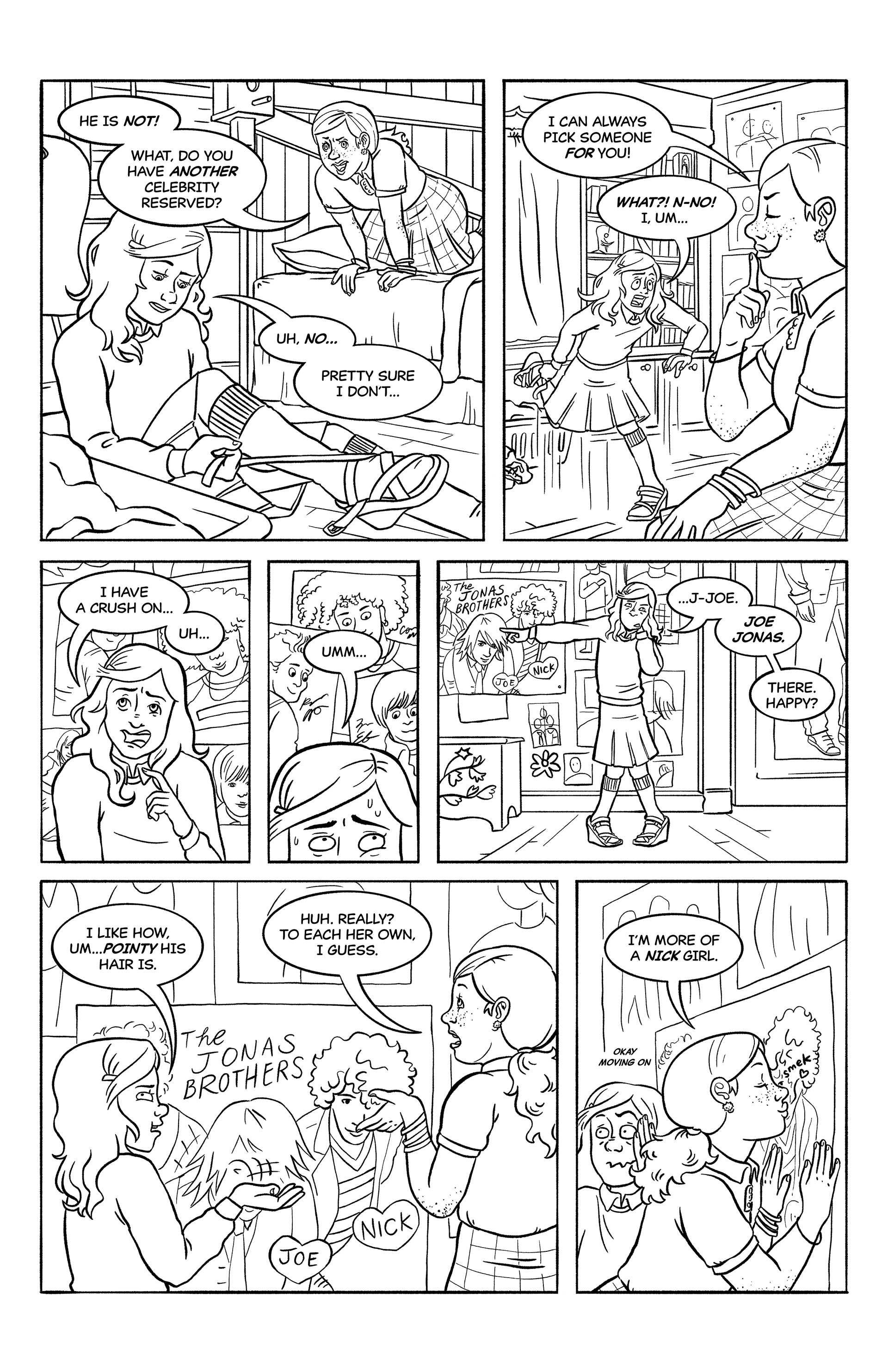 "Star Ceiling" Graphic Novel Sample Page, Inked