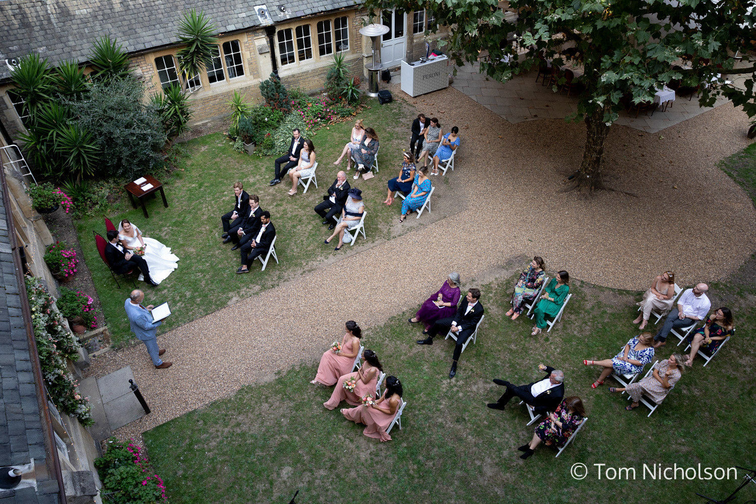 ©2020 Tom Nicholson. 19/09/2020. London, UK. The Wedding of Steph and Filip Harding at The Lodge Hotel Putney, Wandsworth Town Hall and Le Gothique. Photo credit : Tom Nicholson