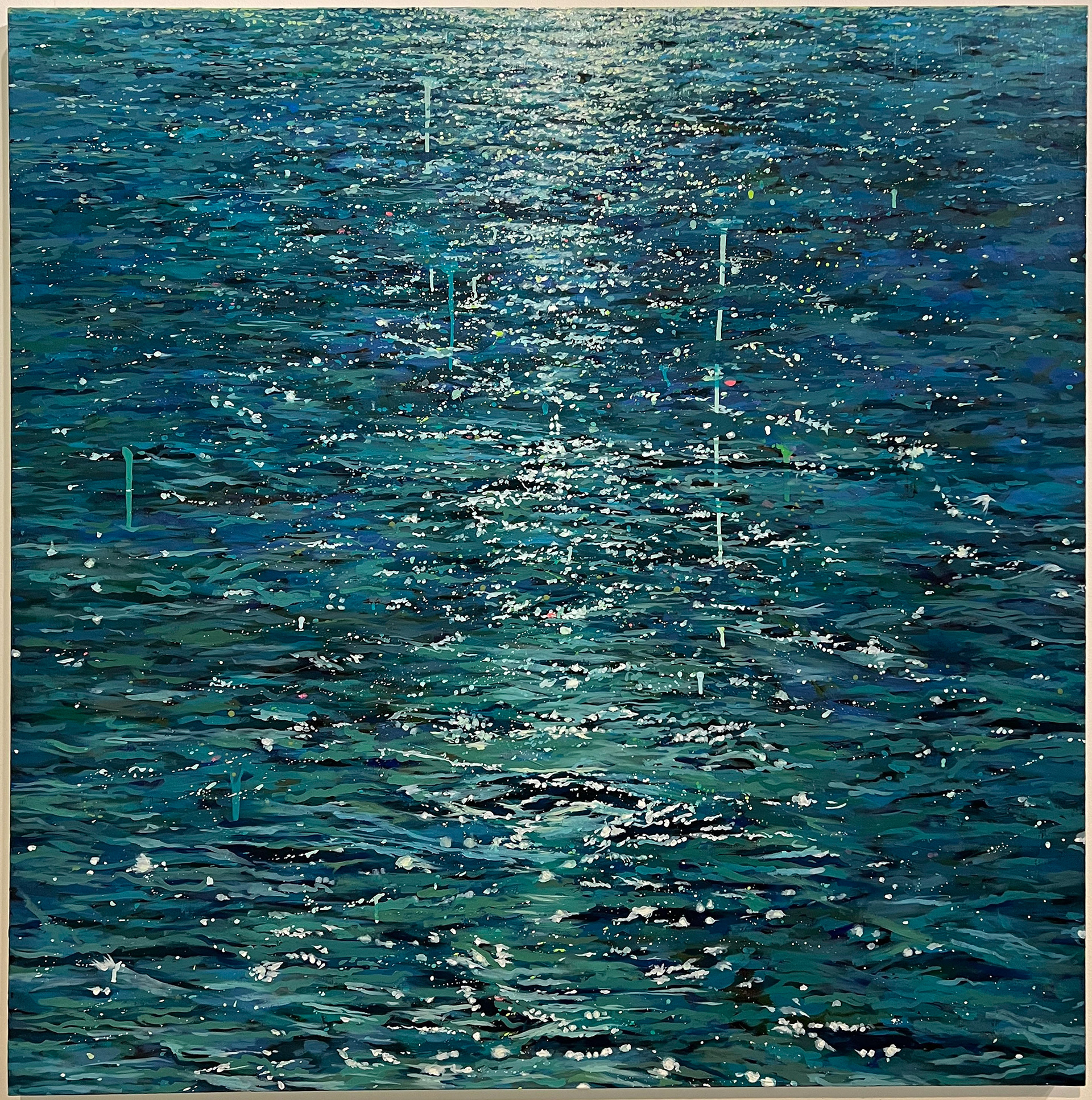 바다윤슬, oil on canvas, 97x97cm, 2023