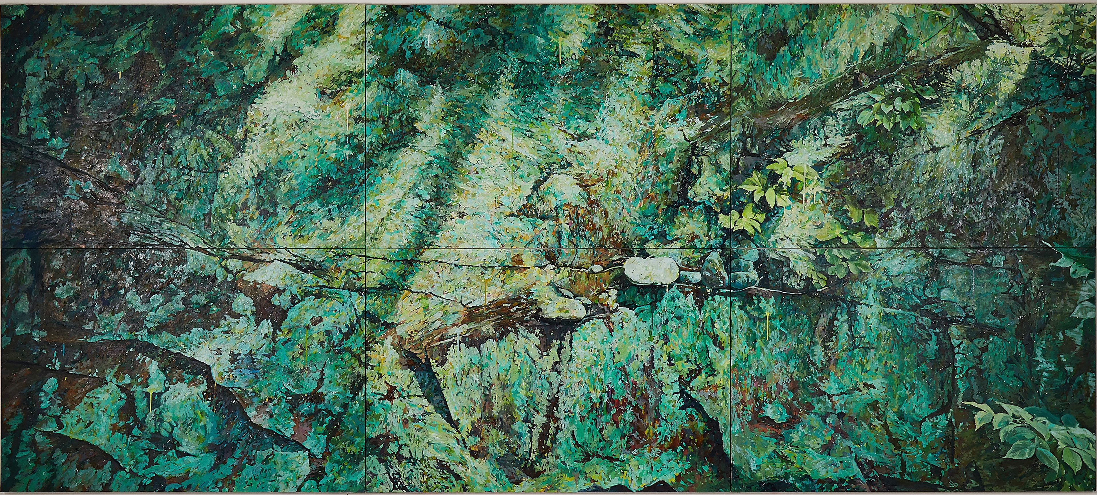 봄날의 햇살, oil on canvas, x194x436.5cm, 2022