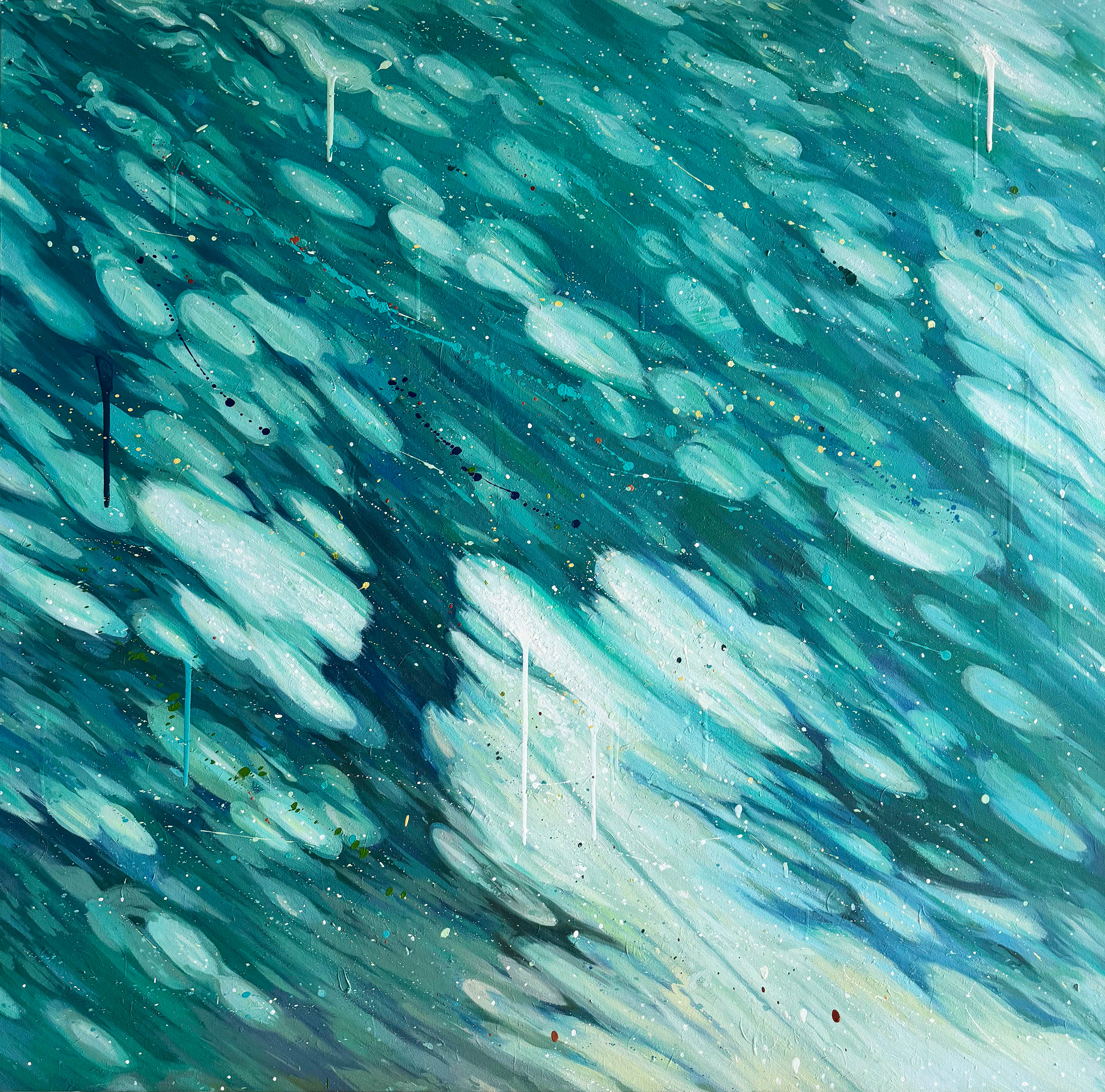 몽글몽글2, 112.1x112.1cm, oil on canvas, 2025